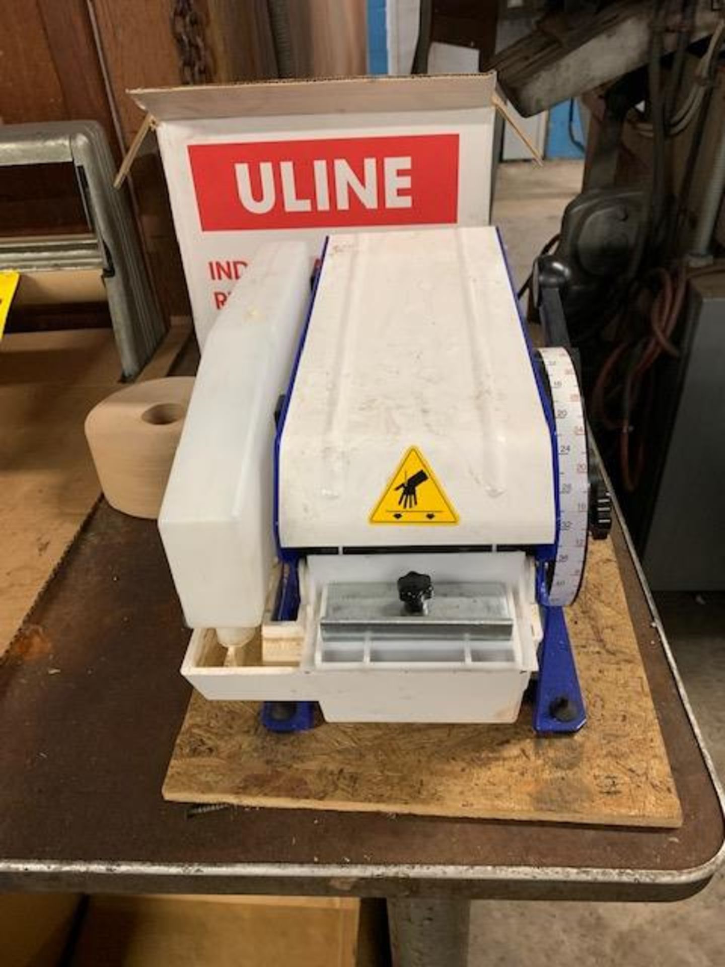 36 IN. CRAFT PAPER ROLL DISPENSER WITH PAPER, ULINE H-725 MANUAL TAPE SHOOTER… - Image 2 of 3