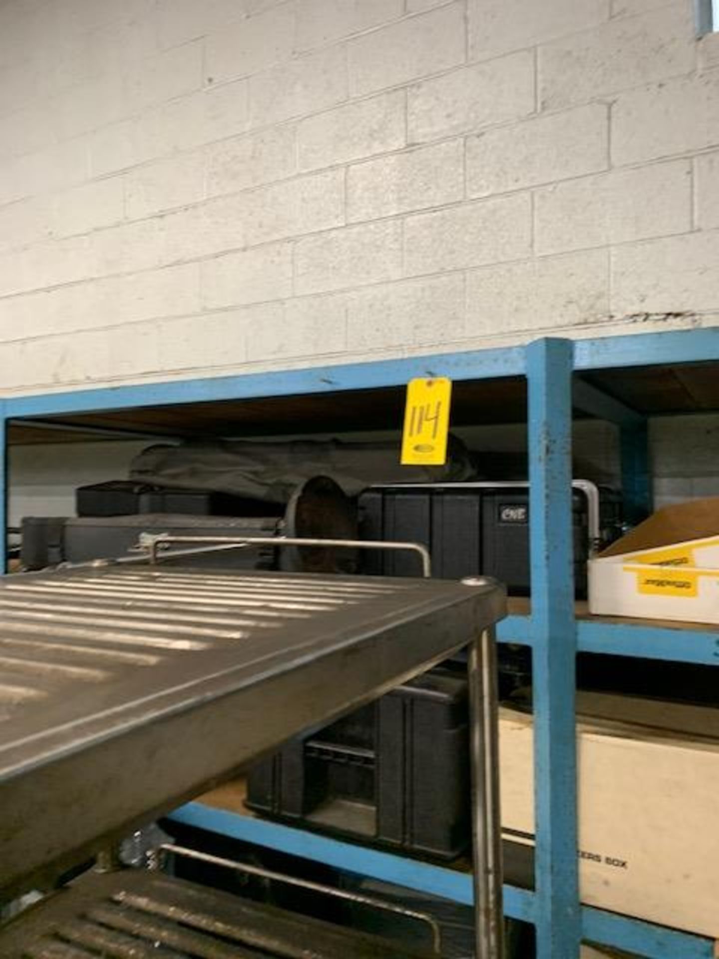 22 FT. ANGLE IRON MULTI-TIERED SHELF (CONTENTS NOT INCLUDED)