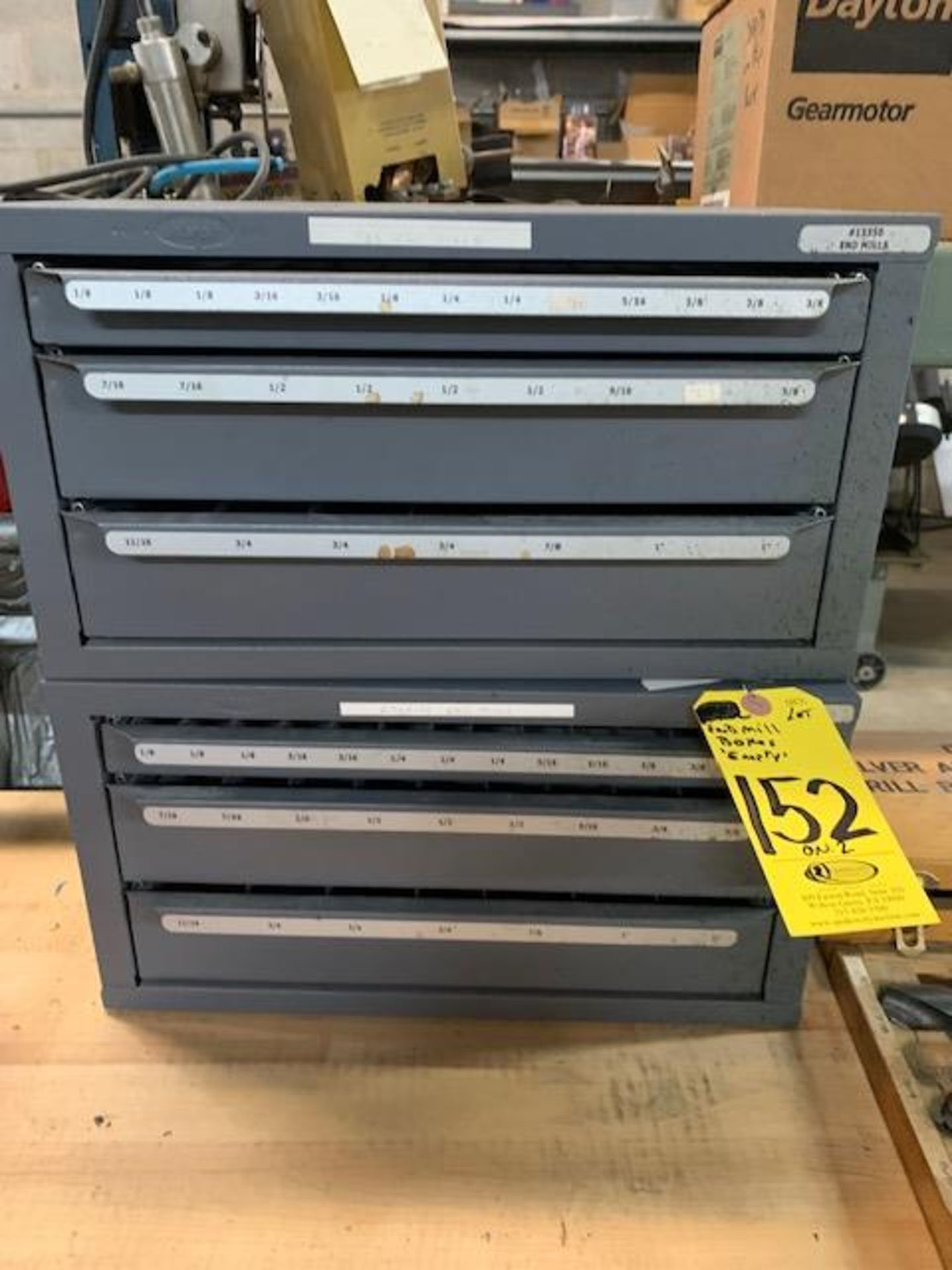 (2) 3-DRAWER FRACTIONAL END MILL CABINETS