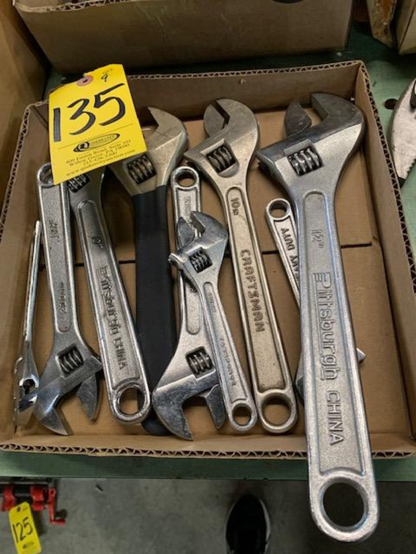 (9) ASSORTED ADJUSTABLE WRENCHES