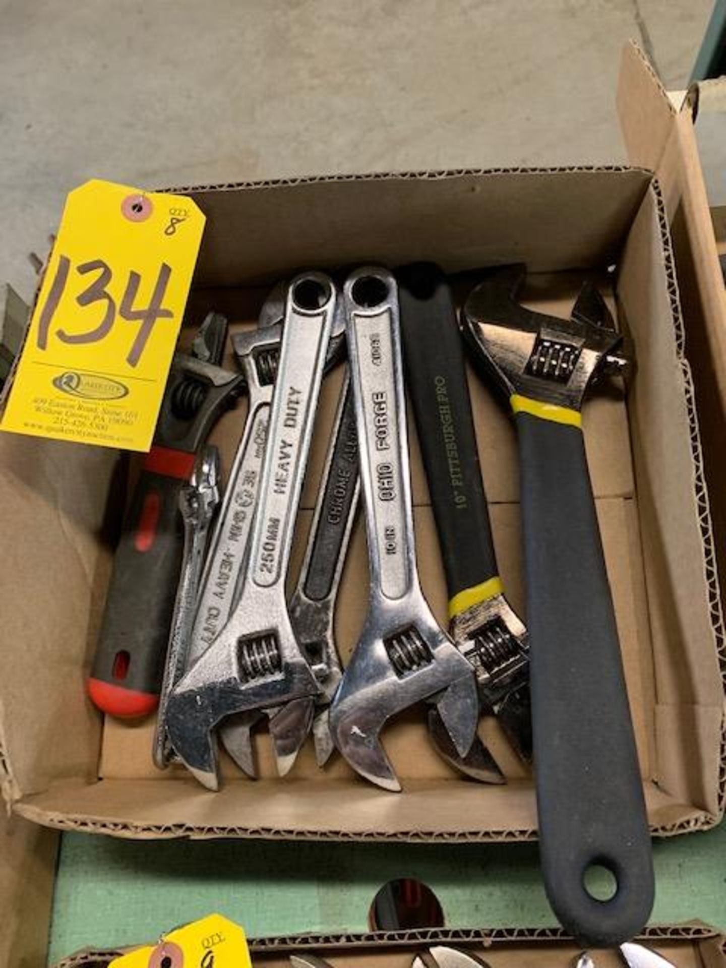 (8) ASSORTED ADJUSTABLE WRENCHES