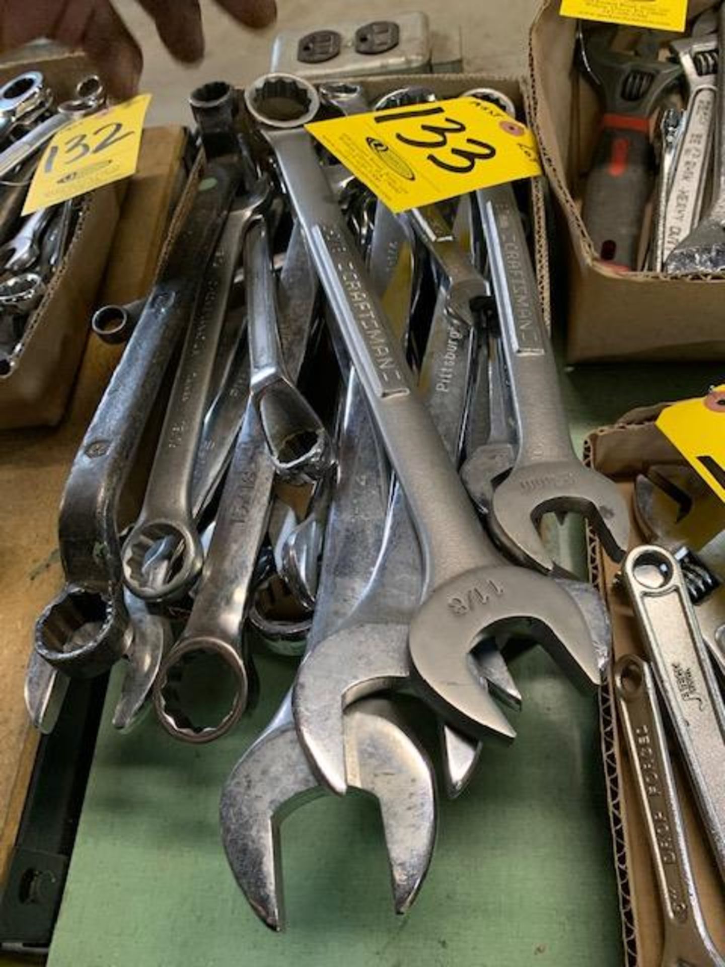 ASSORTED OPEN AND BOX END WRENCHES UP TO 1-1/4 IN.
