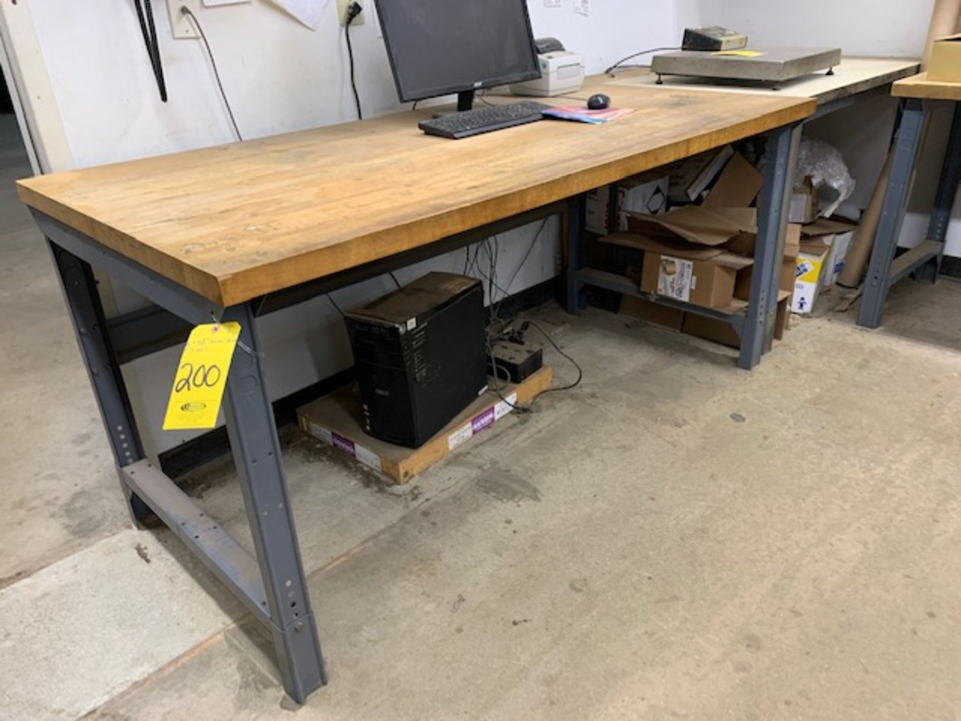 36 INCH X 72 INCH BUTCHER BLOCK WORK BENCH