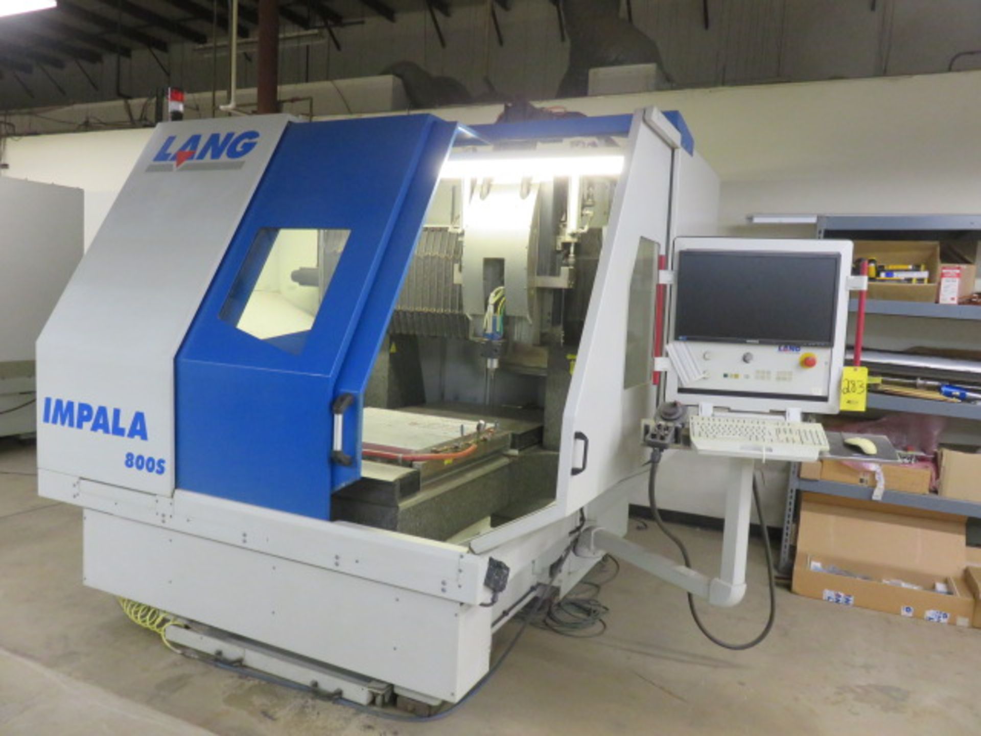 2009 LANG IMPALA 800S CNC ENGRAVING  AND MILLING MACHINE, S/N 0901-H670-12, GRANITE PORTAL DESIGN... - Image 10 of 12