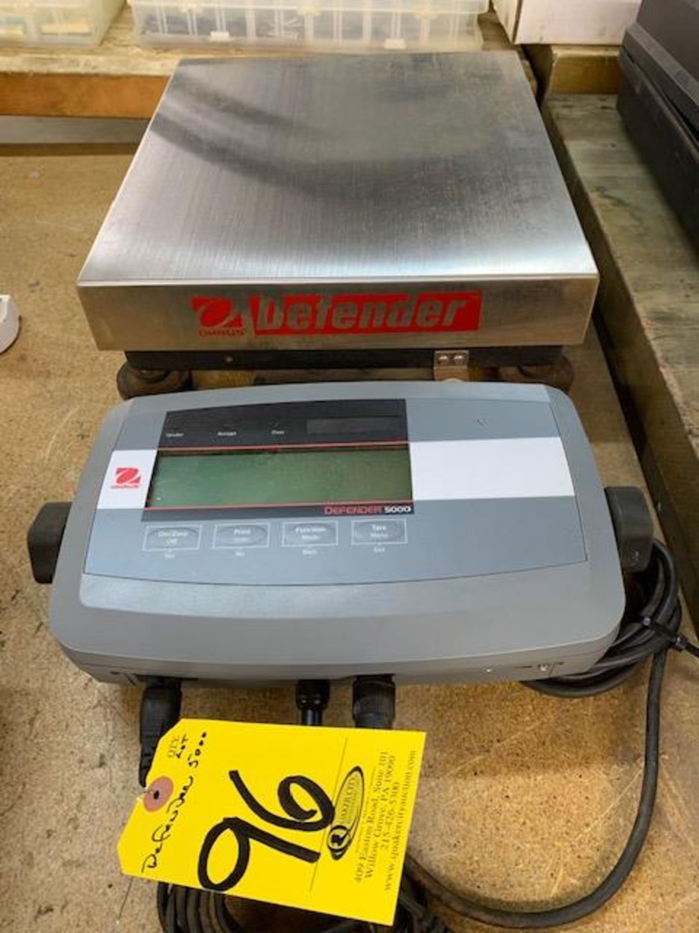 OHAUS DEFENDER 5000 DIGITAL SCALE WITH 12 INCH X 14 INCH SS PLATFORM - Image 2 of 2