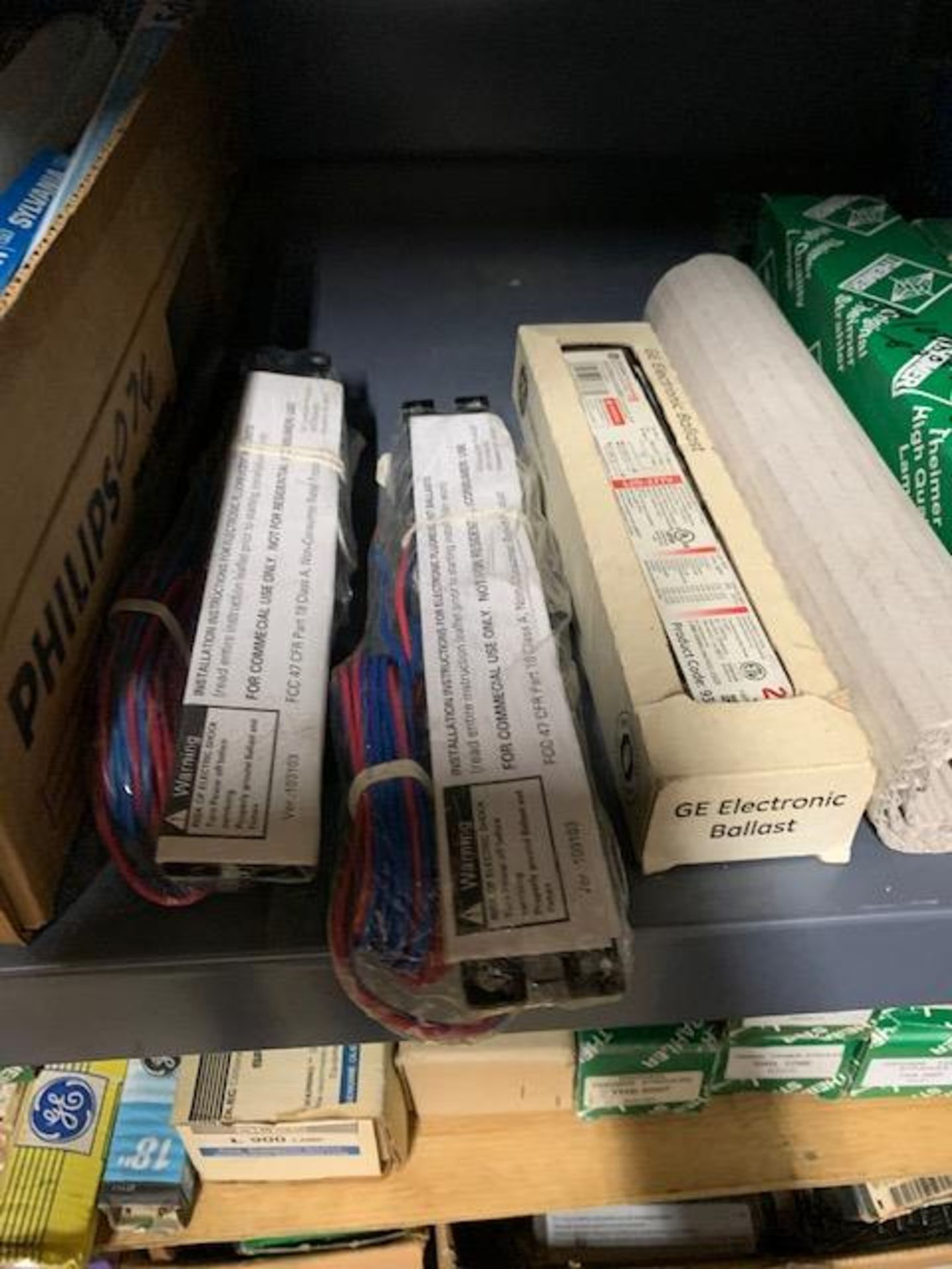 ASST. BALLASTS, THEIMER LAMPS, AND ASST. LAMPS (2 SHELVES) - Image 2 of 4