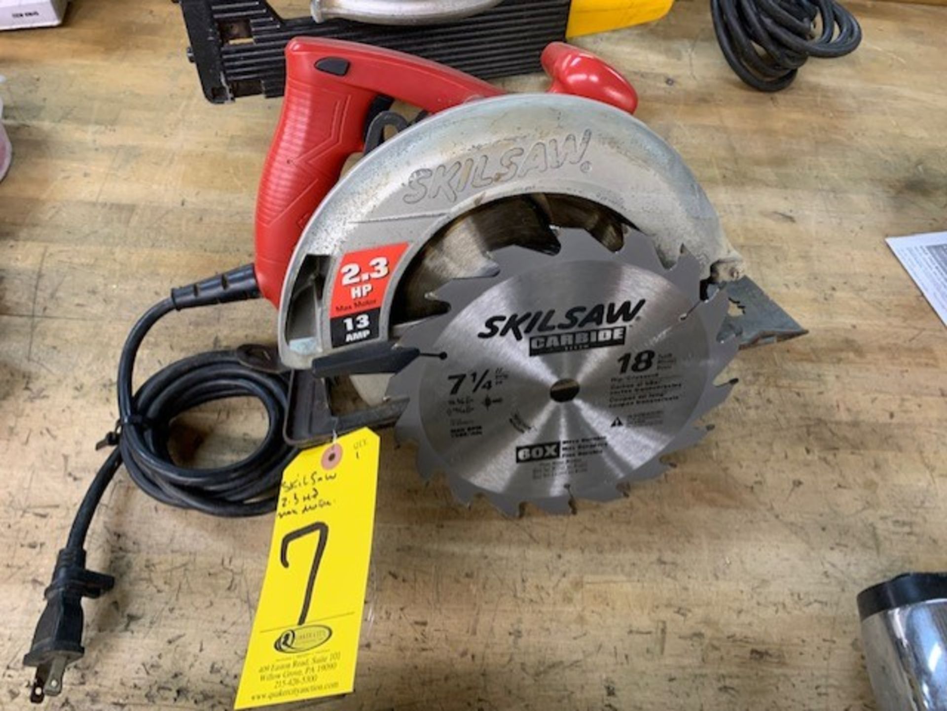 SKILSAW 5480 7-1/4 INCH CIRCULAR SAW WITH CARBIDE TIPPED BLADE