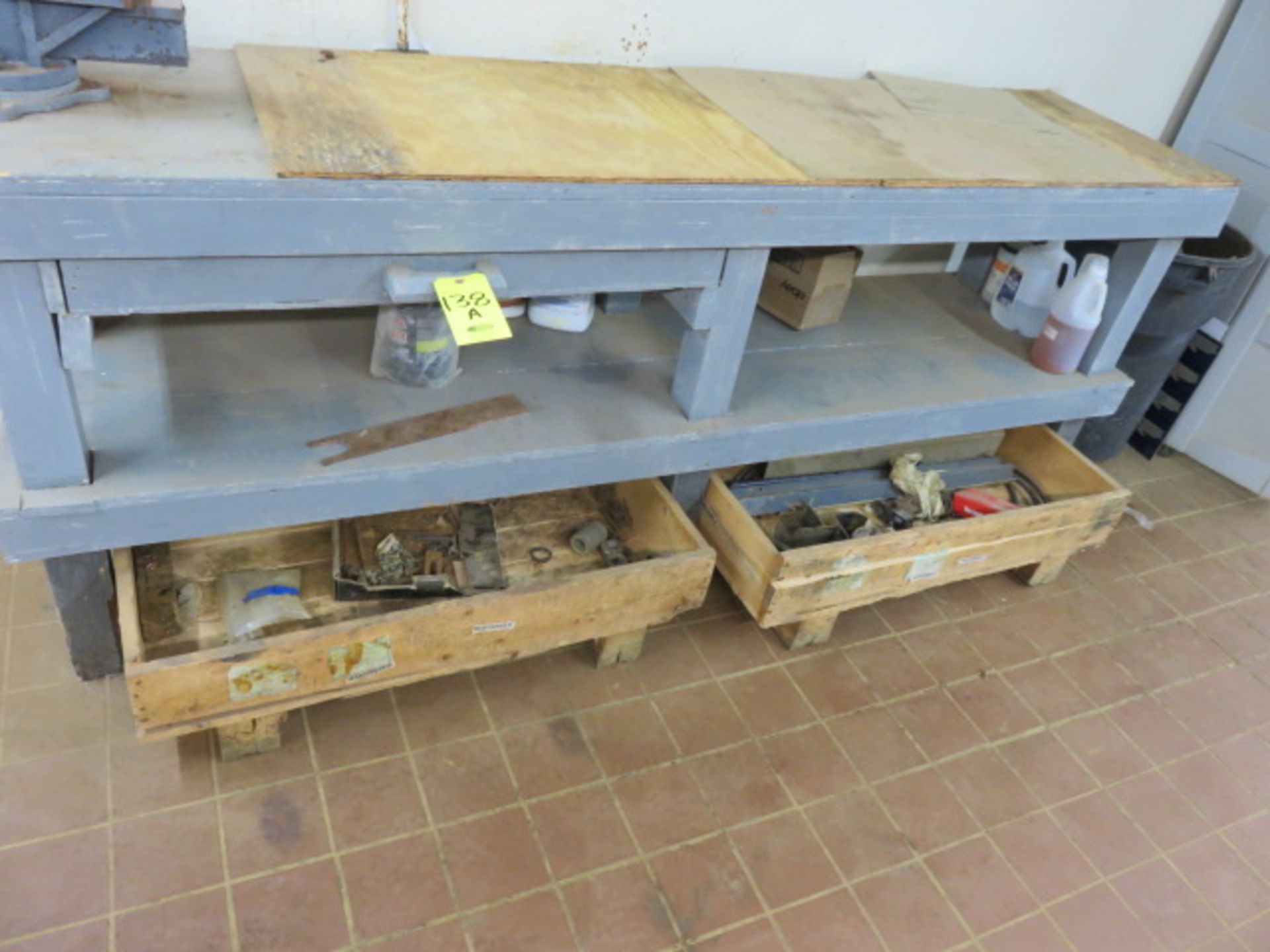 24 INCH X 96 INCH TWO TIER WORK BENCH (NO VISE)