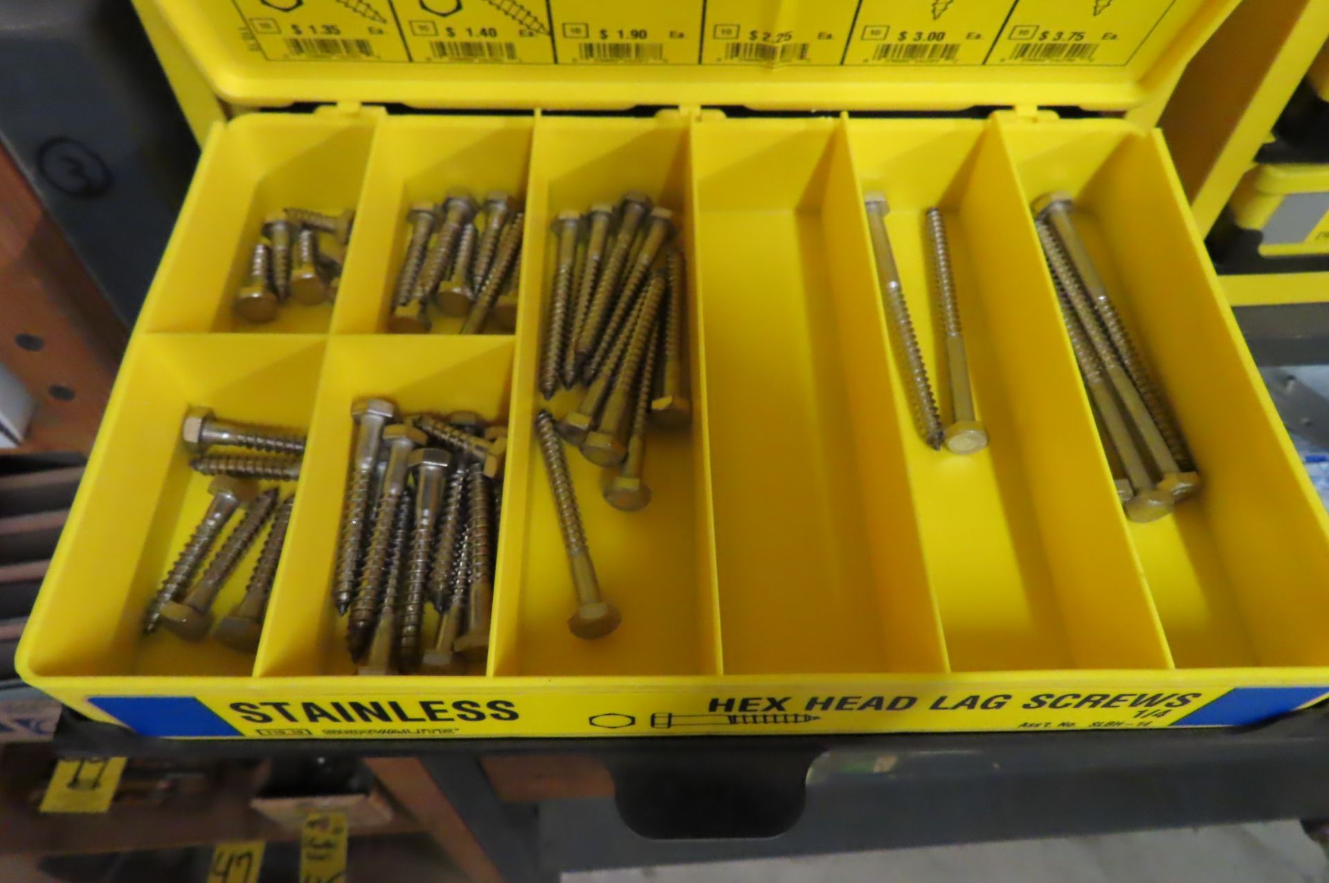 (3) SERVALITE STAINLESS STEEL AND ZINC SCREW DRAWER SETS WITH SCREWS - Image 5 of 16