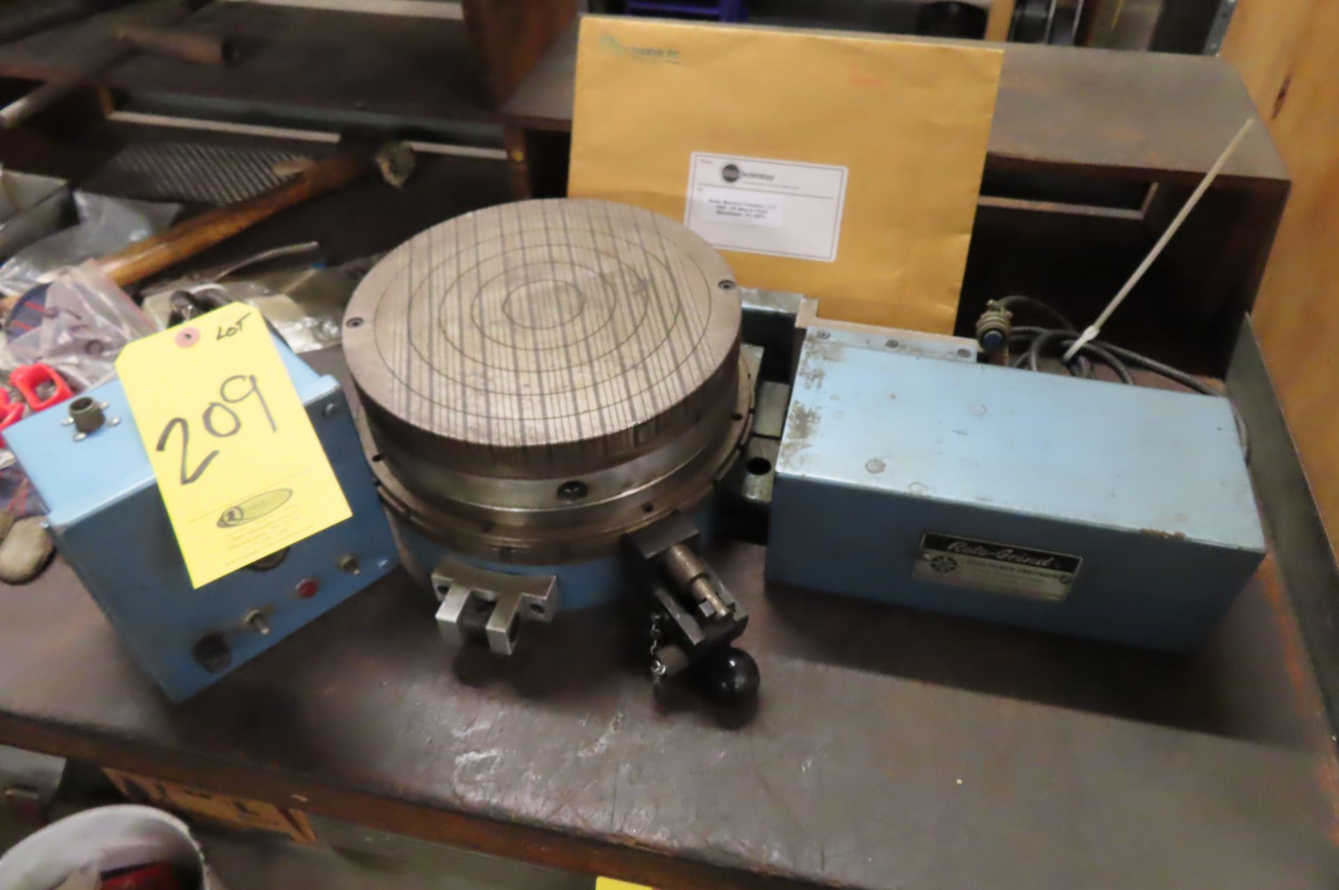 ROTO-GRIND 10 IN. ROTARY TABLE WITH 410V1 SINE CONTROL WITH V.S. DRIVE (MISSING SINE PLATE) - Image 2 of 3