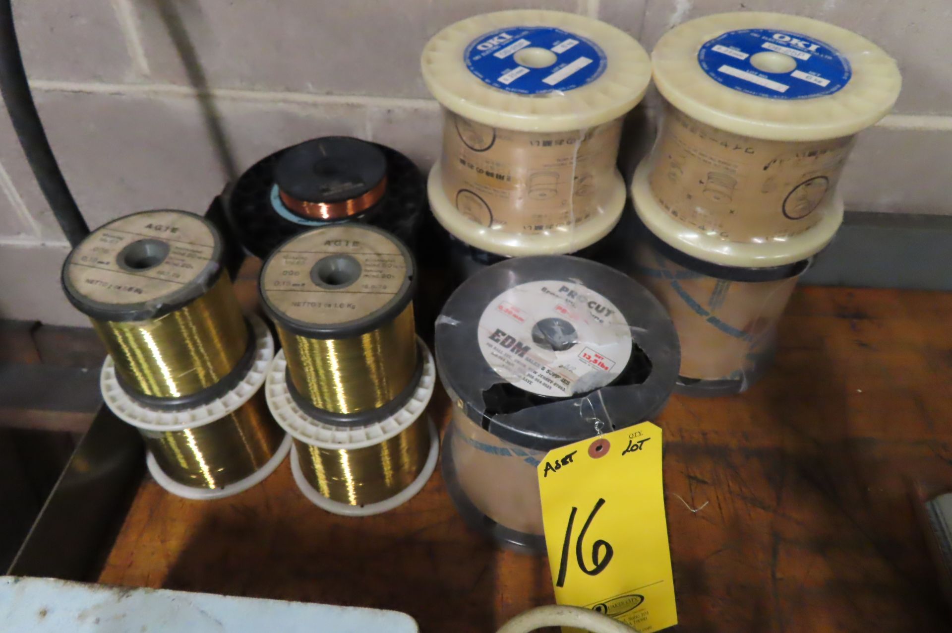 ASSORTED EDM WIRE AND AGIE EDM PARTS