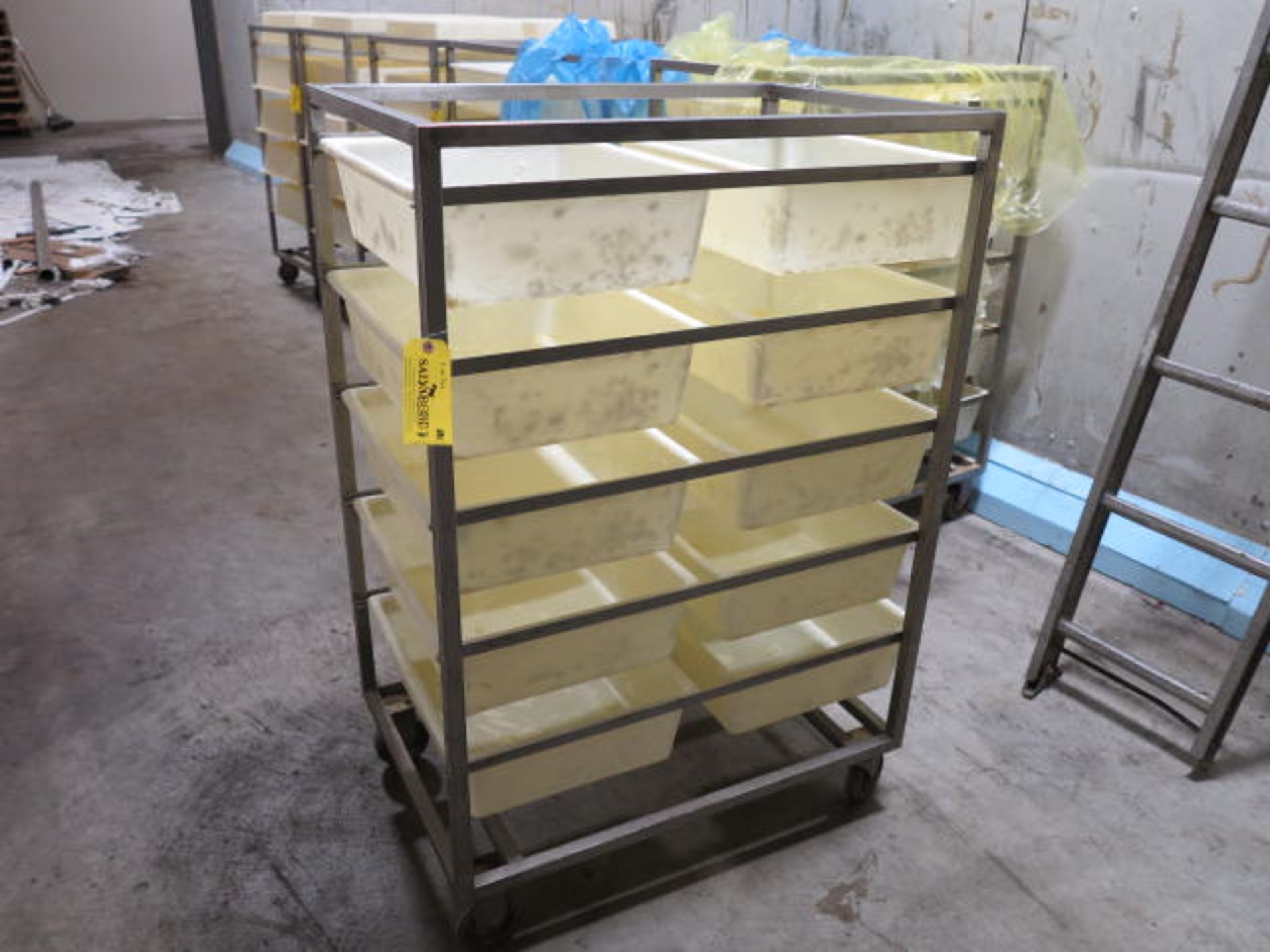 Stainless Steel 10 Tray Transport Carts 23" x 34" x 51" H
