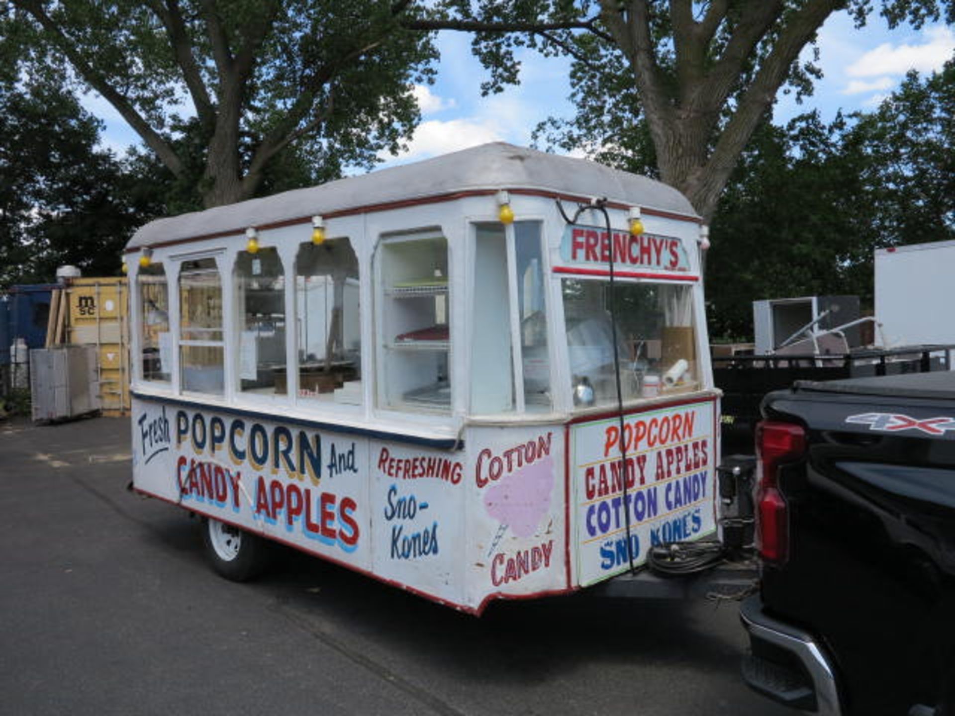 Vintage Popcorn, Cotton Candy Trailer with Cotton Candy Machine, Candy Apple Mixer, Popcorn Machine, - Image 3 of 17