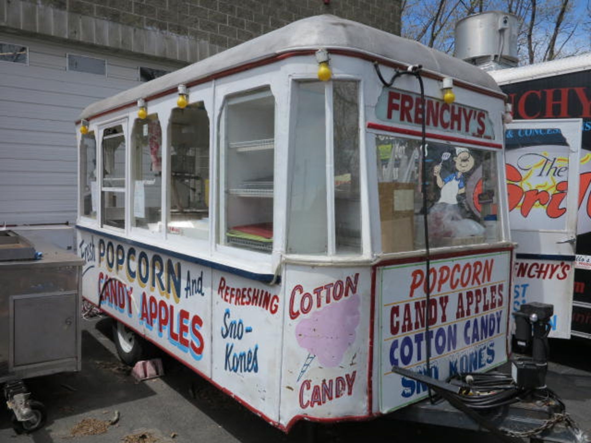 Vintage Popcorn, Cotton Candy Trailer with Cotton Candy Machine, Candy Apple Mixer, Popcorn Machine, - Image 11 of 17