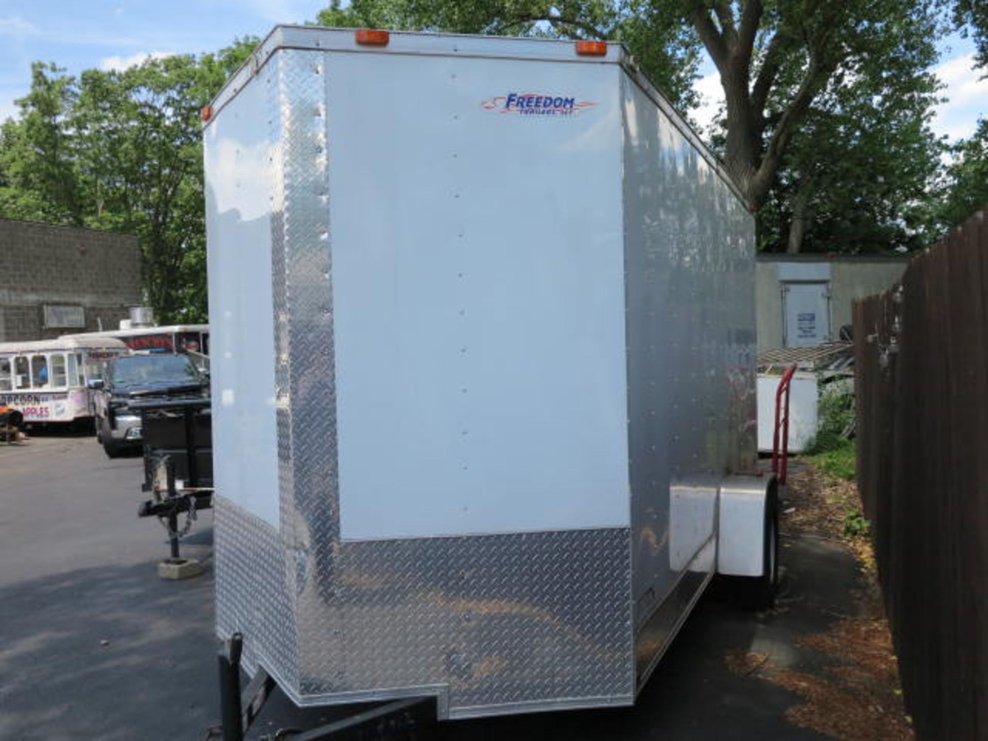 2015 Freedom 14' x 6' Trailer, V Nose, Ramp Gate, Side Door, VIN# 5WKBE121XG1036329; ESTATE WILL - Image 6 of 6