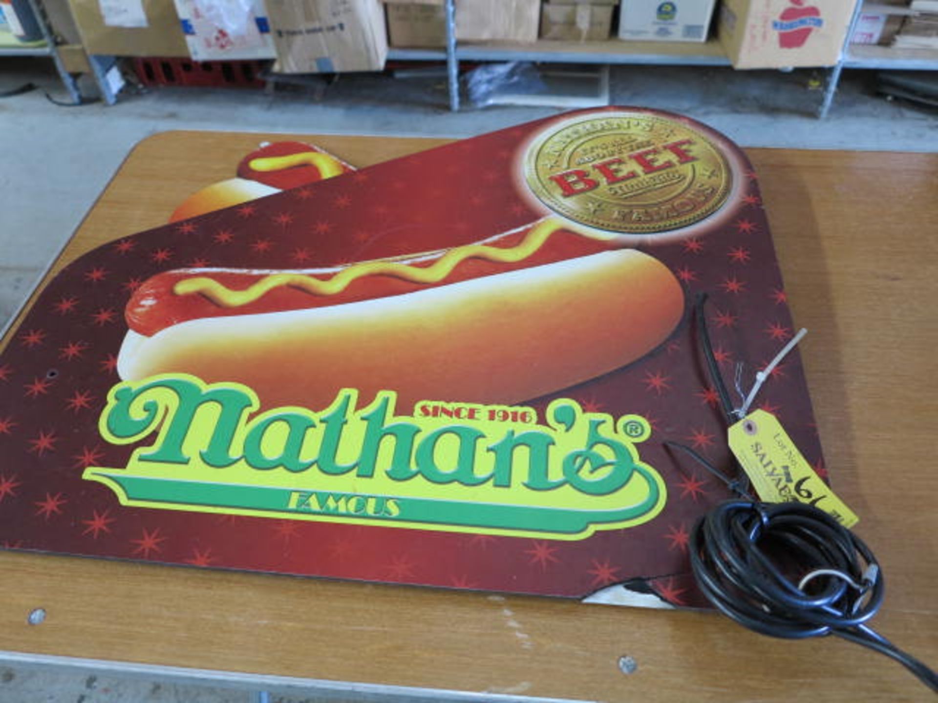 Nathans Beef Sign