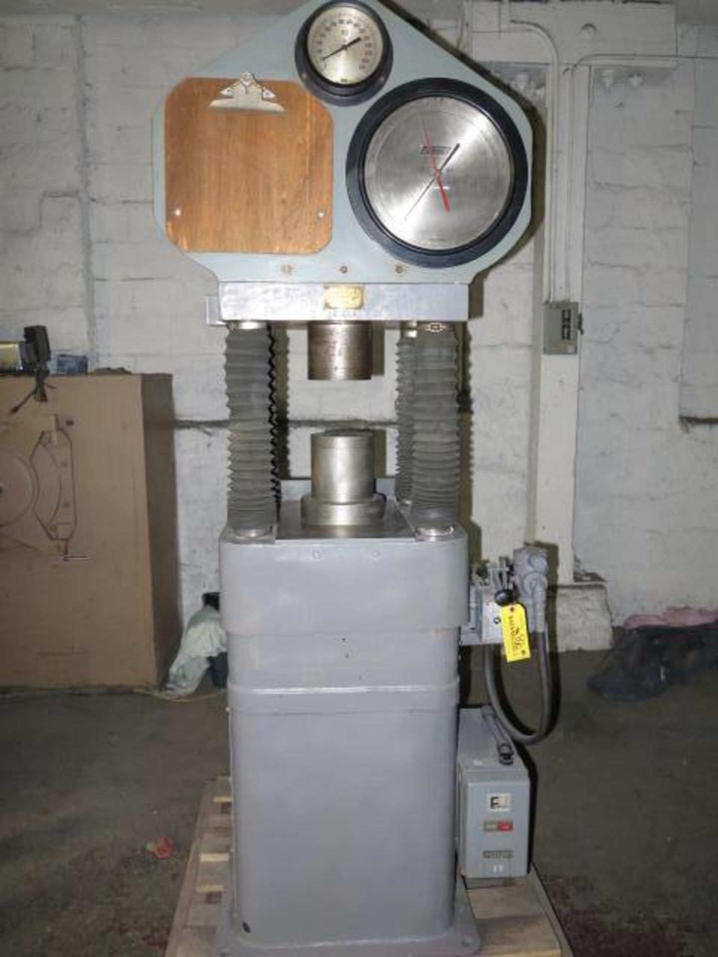 Forney 6 Ton Hydraulic Press, Hand Operated, 15'' x 12'' x 16'' Work Opening, 5 Hp, 220/440V, 3