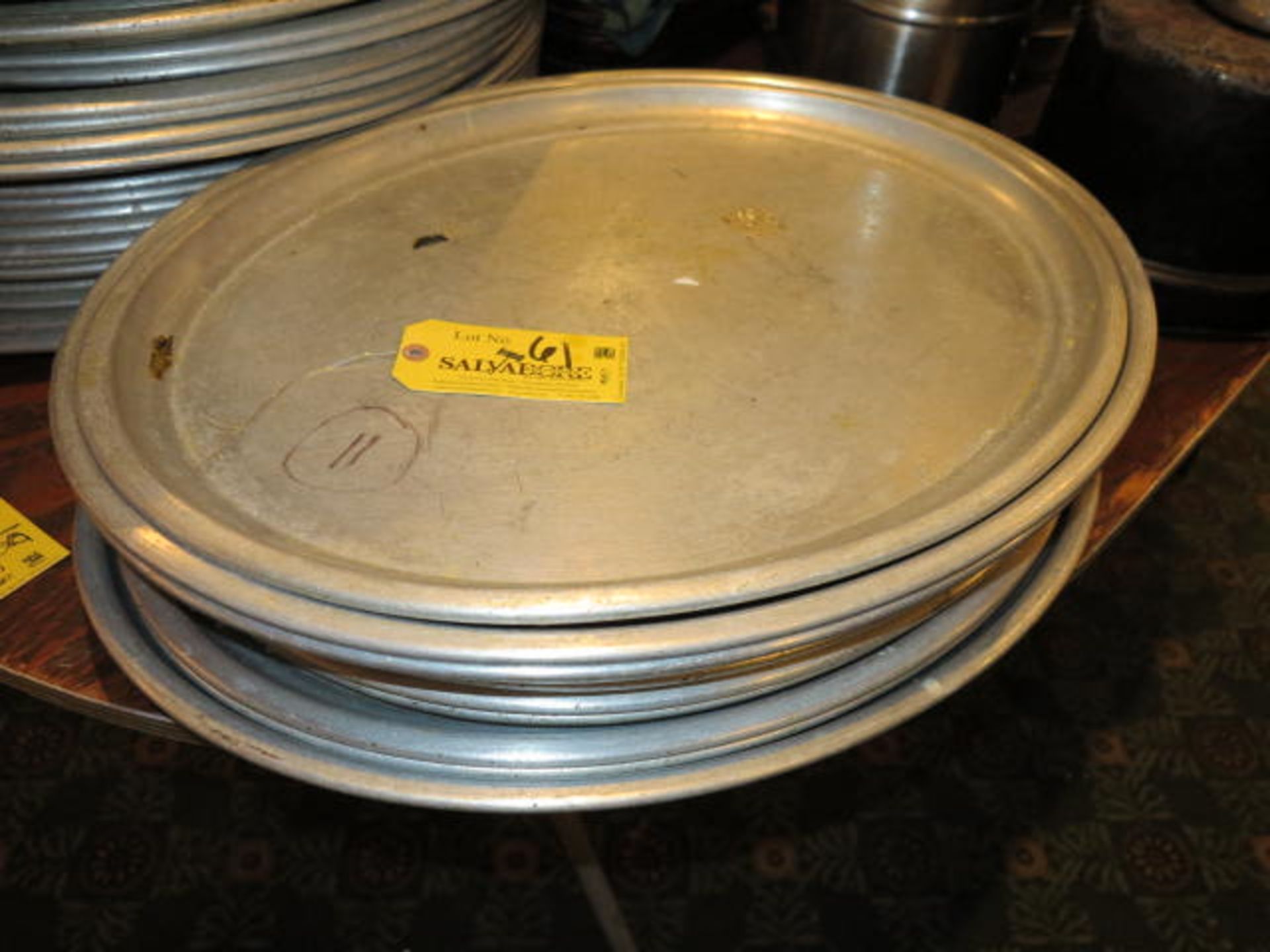 Lot (11) 24'' Aluminum Trays