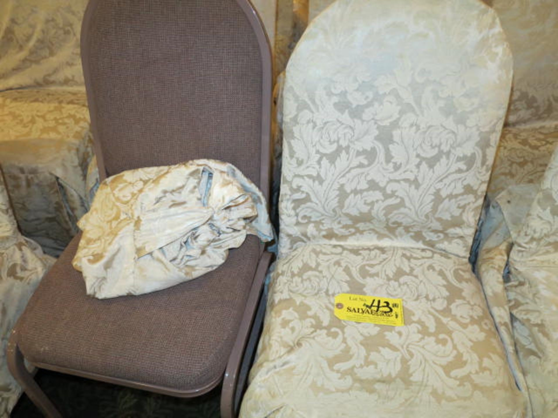 Lot (30) Stackable Chairs with Slipcovers