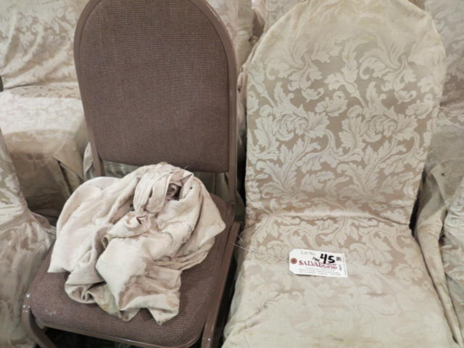 Lot (30) Stackable Chairs with Slipcovers