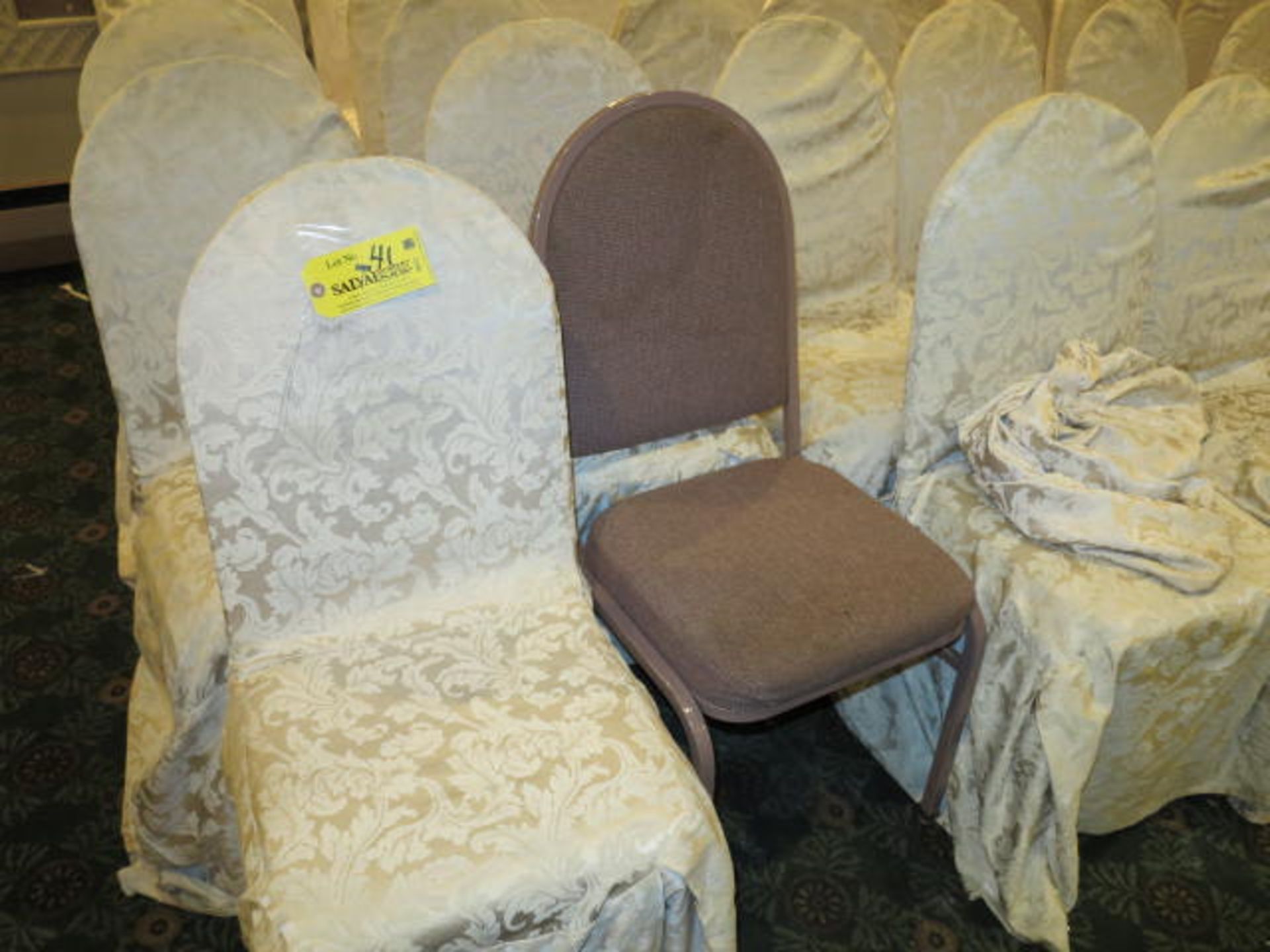 Lot (30) Stackable Chairs with Slipcovers