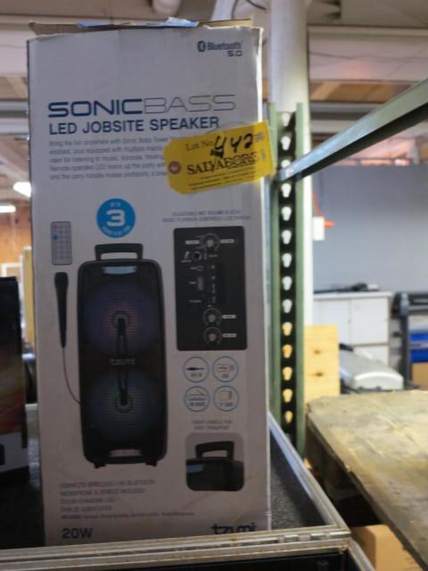 Sonic Base LED Job Site Speaker with Bluetooth