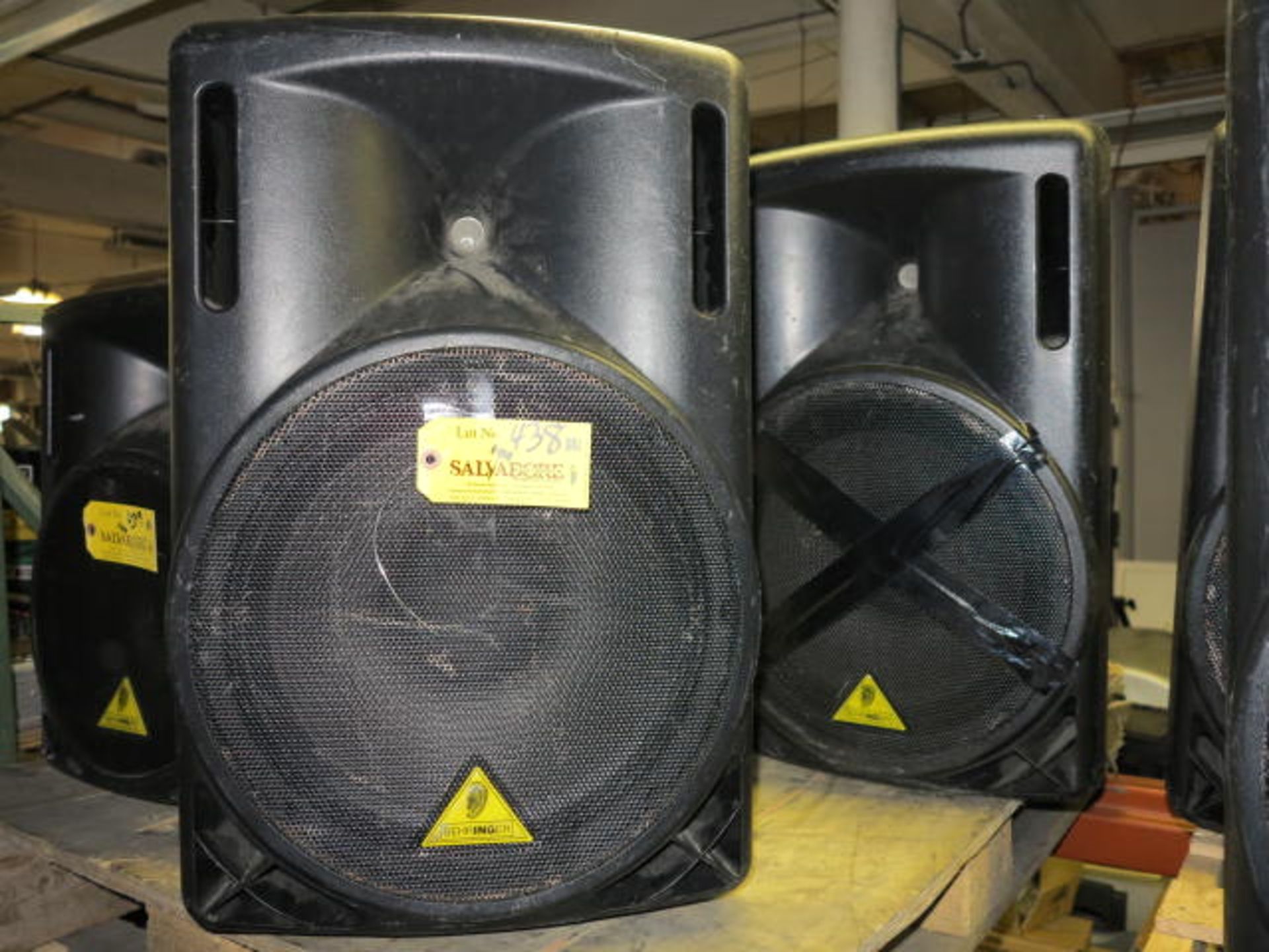 Lot (2) Behinger Speakers Model B215D, 550 Watt, 2 Way Speaker System