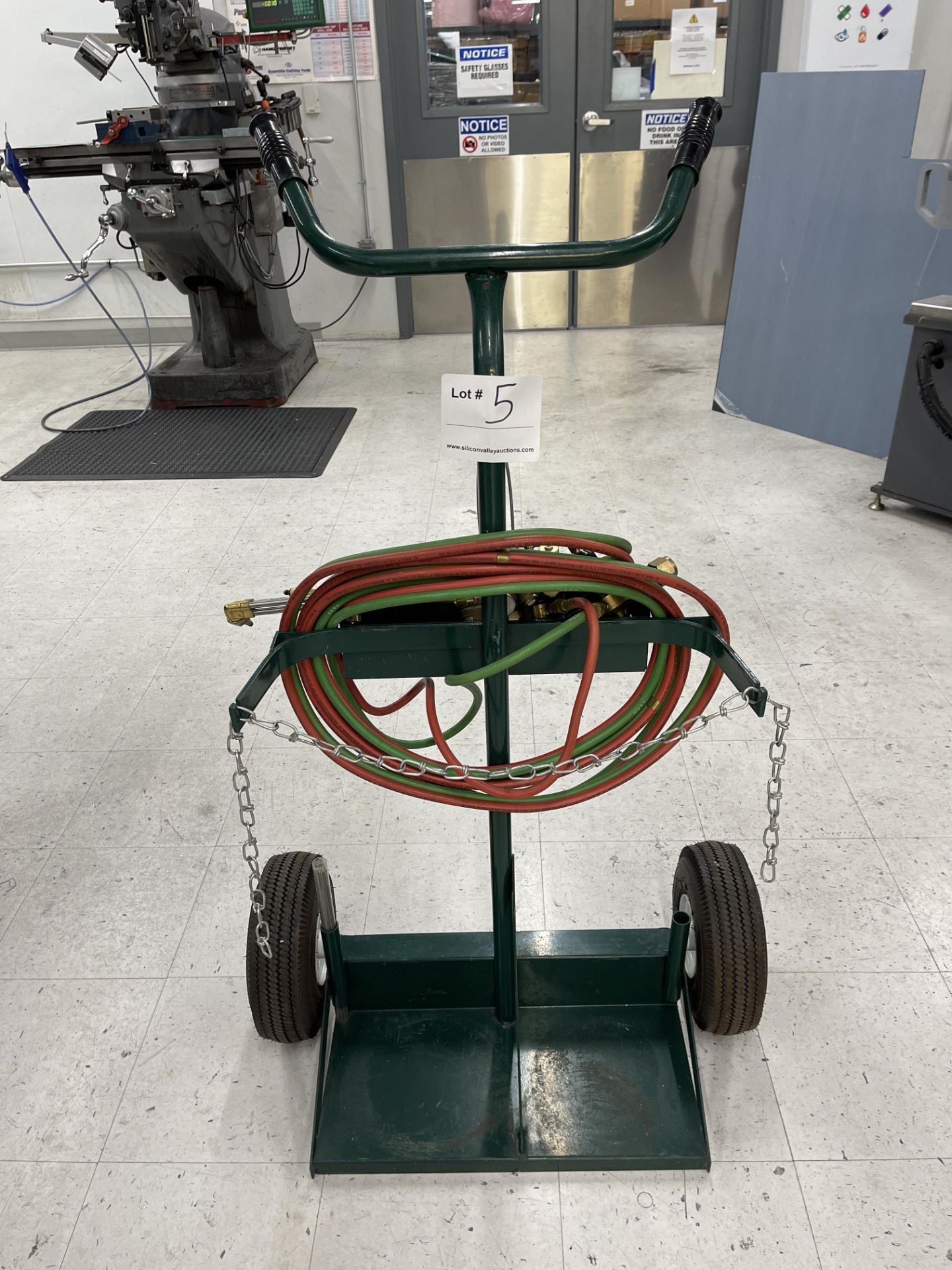 HARPER Welding Cylinder cart with gages and hoses