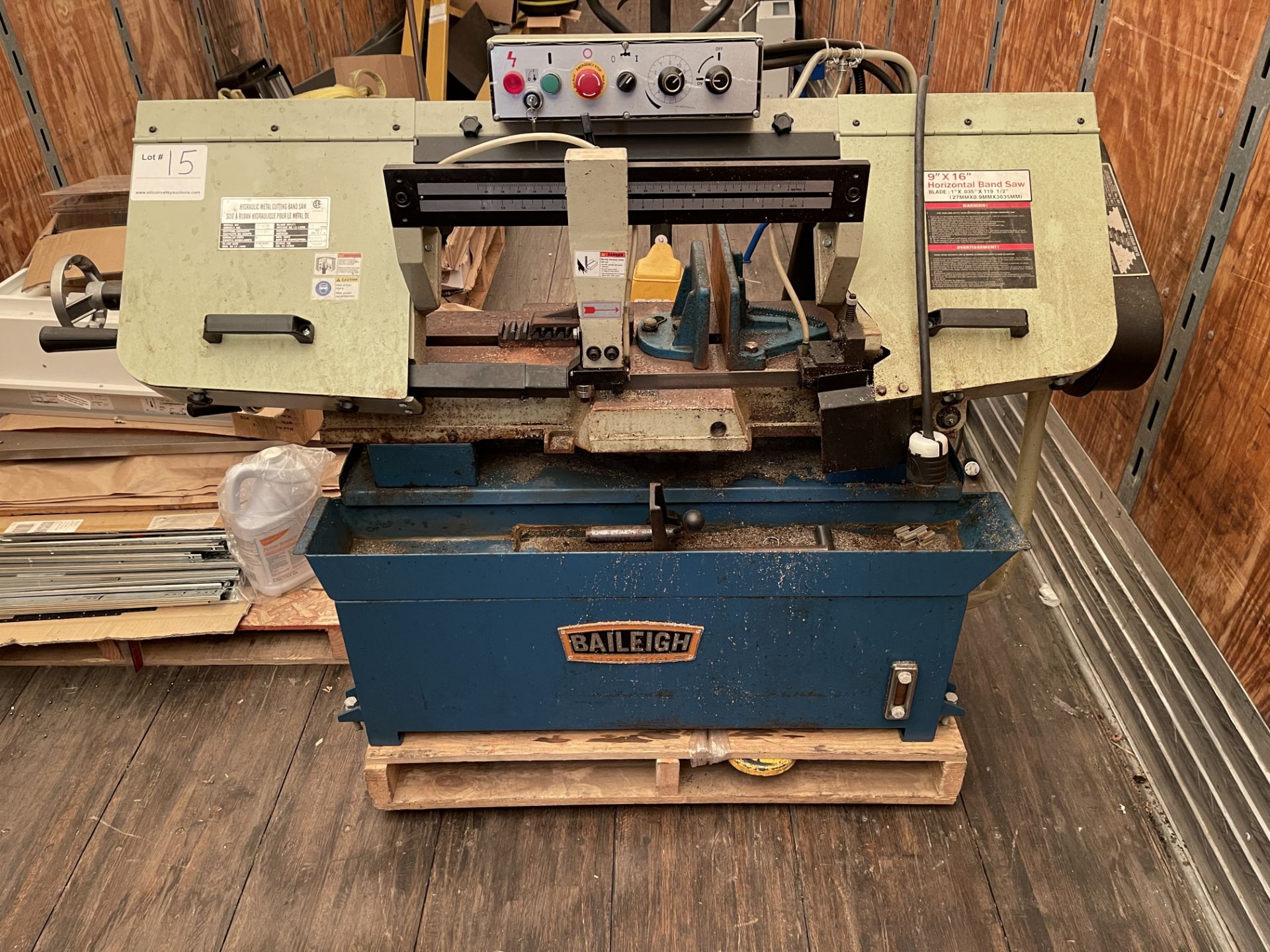 BAILEIGH INDUSTRIAL Horizontal Band Saw, 9" x 16", Model BS-916M