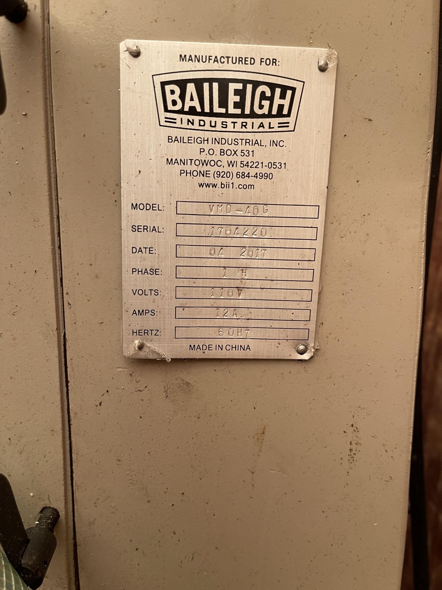 BAILEIGH INDUSTRIAL Geared Head Milling & Drilling machine, Model VMD-40G - Image 2 of 3