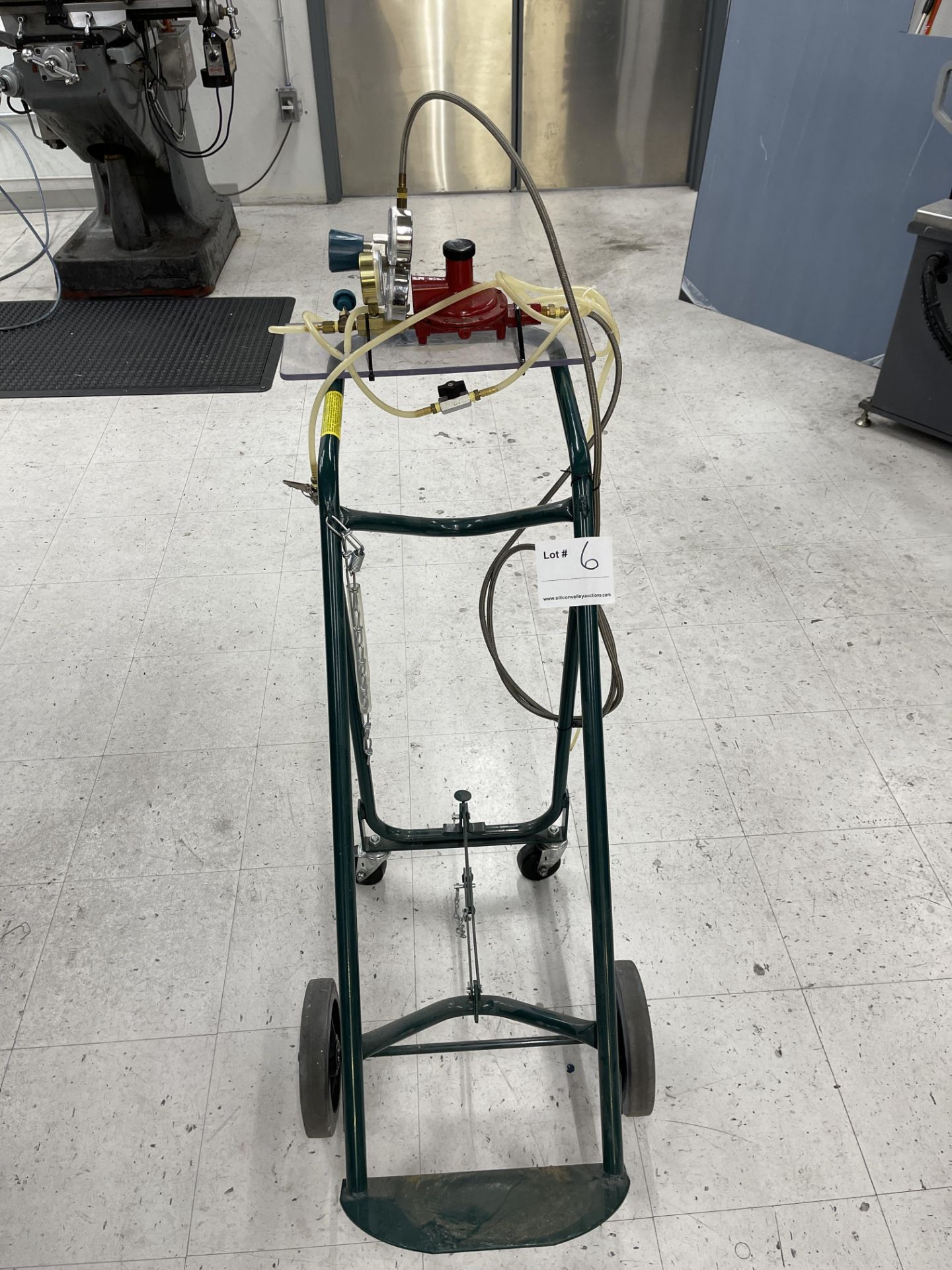 HARPER Welding Cylinder cart with gages and hoses