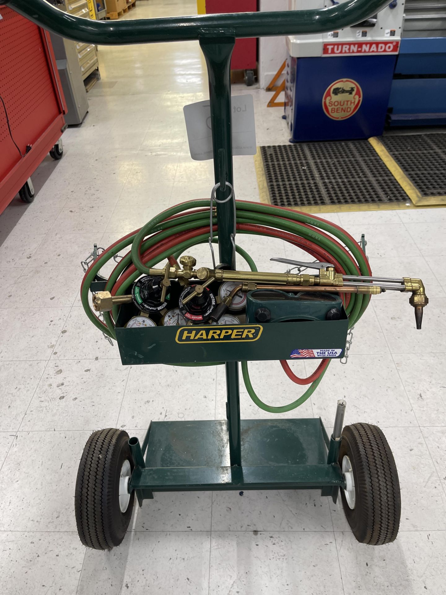HARPER Welding Cylinder cart with gages and hoses - Image 3 of 3