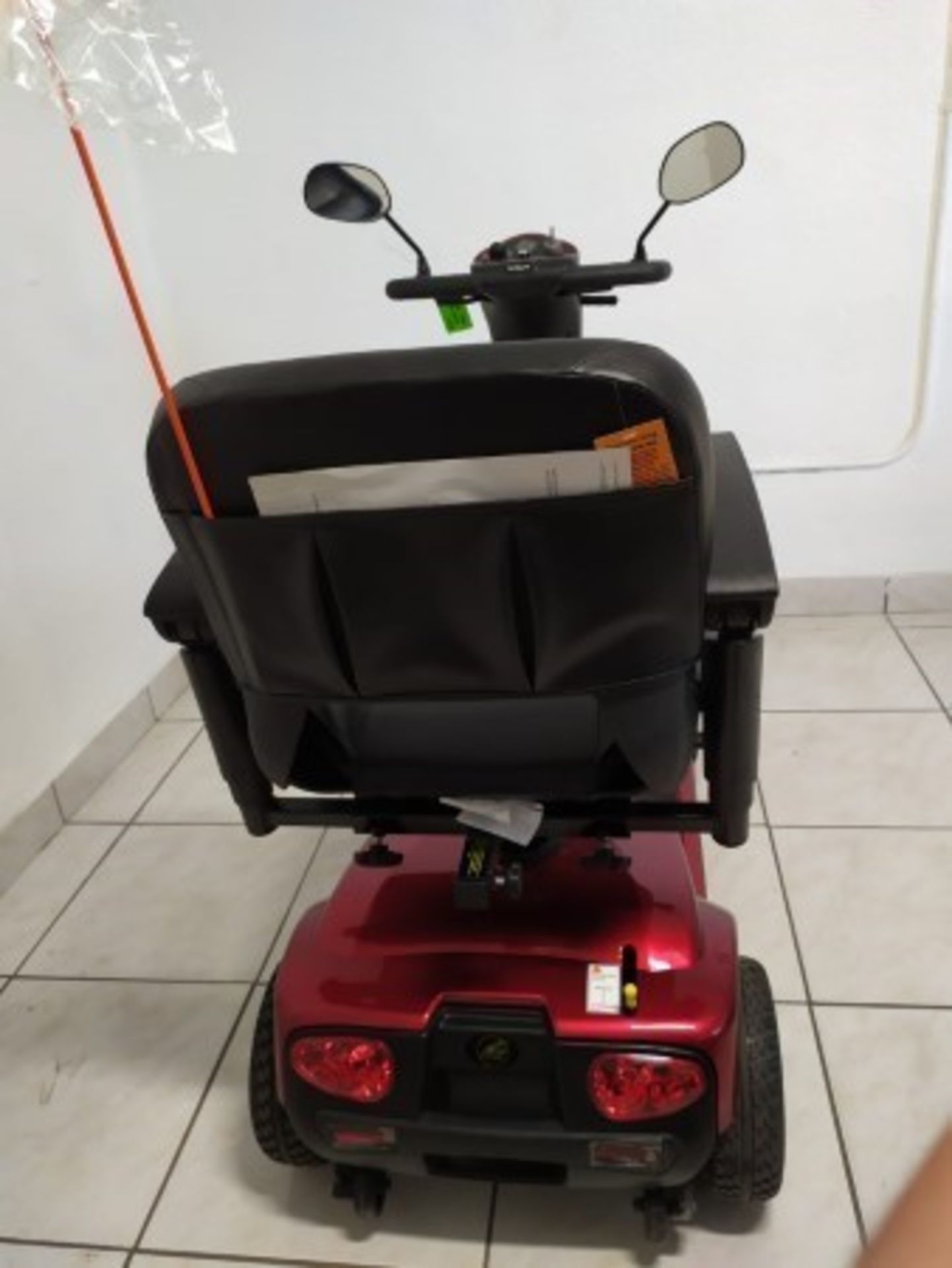 2017 GOLDEN COMPANION GC440 4-WHEEL SCOOTER WITH CHARGER, BASKET & COVER - RED - 400LB CAPACITY - SE - Image 3 of 6