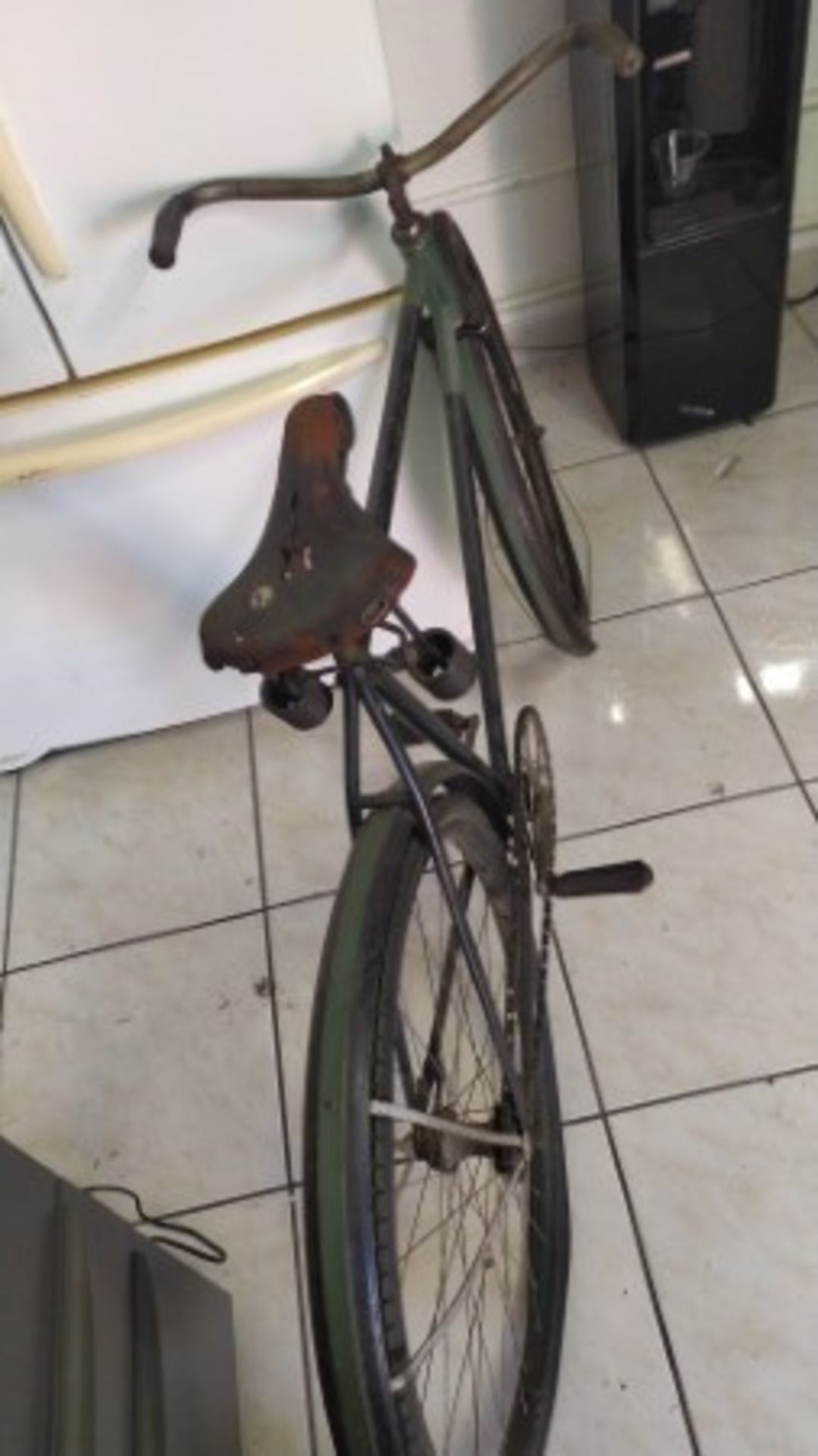 PEERLESS ROADSTER BICYCLE - 1900's / LEATHER SEAT / WOOD WHEELS - Image 13 of 13