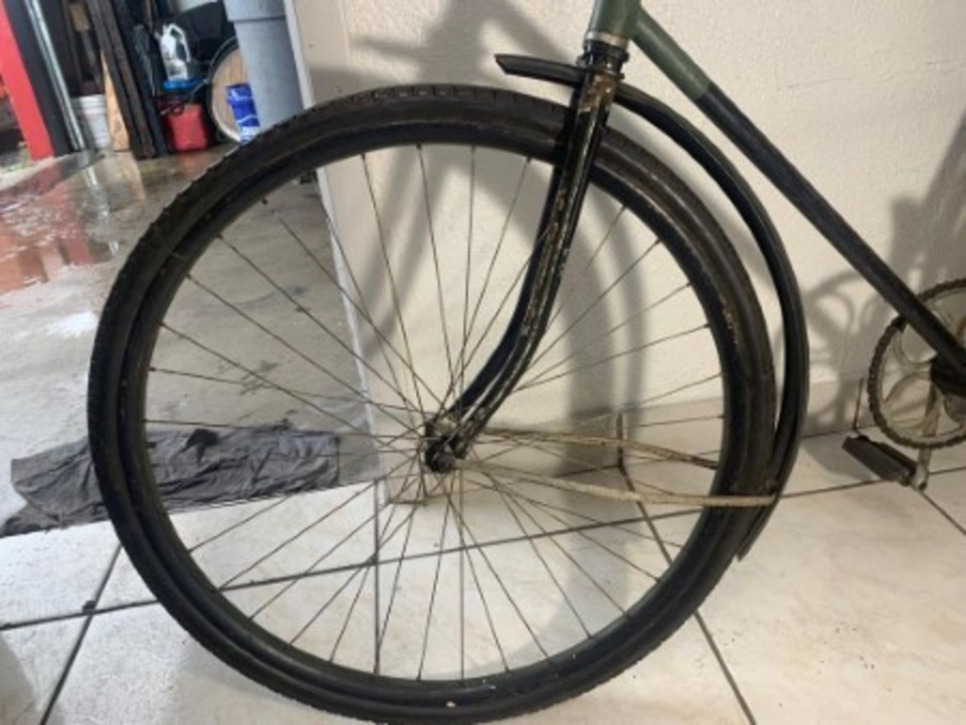 PEERLESS ROADSTER BICYCLE - 1900's / LEATHER SEAT / WOOD WHEELS - Image 10 of 13