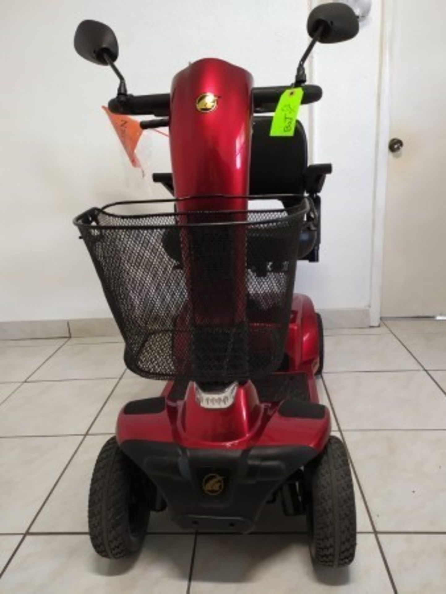 2017 GOLDEN COMPANION GC440 4-WHEEL SCOOTER WITH CHARGER, BASKET & COVER - RED - 400LB CAPACITY - SE