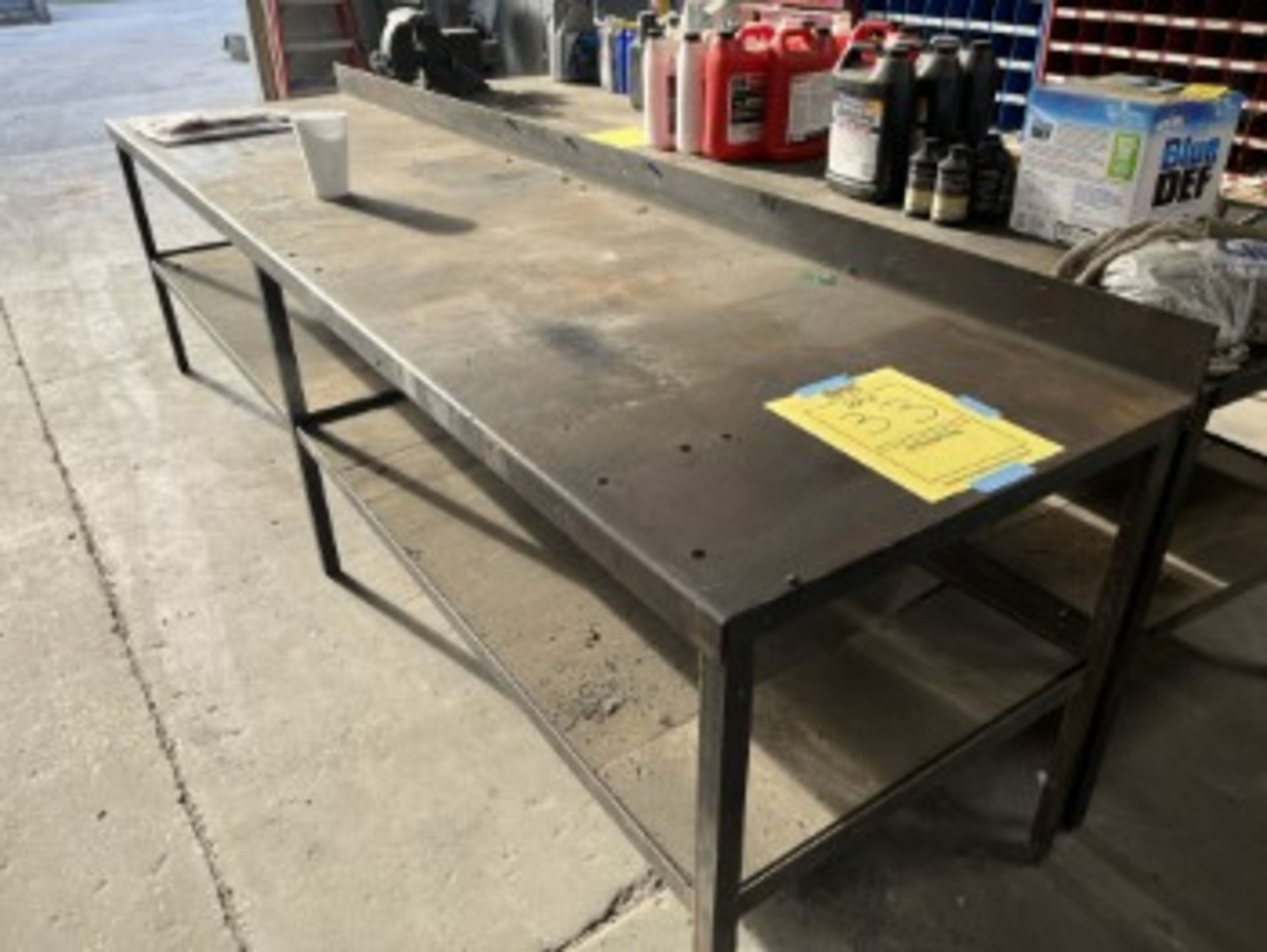 METAL TABLE - 2 1/2' x 10' x 33''