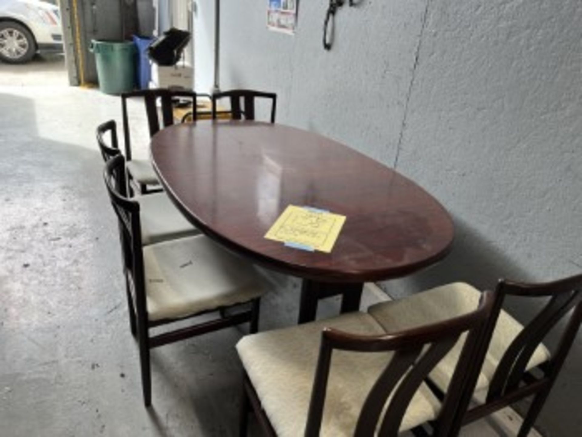 CHERRY WOOD TABLE WITH 6 CHAIRS - Image 2 of 3