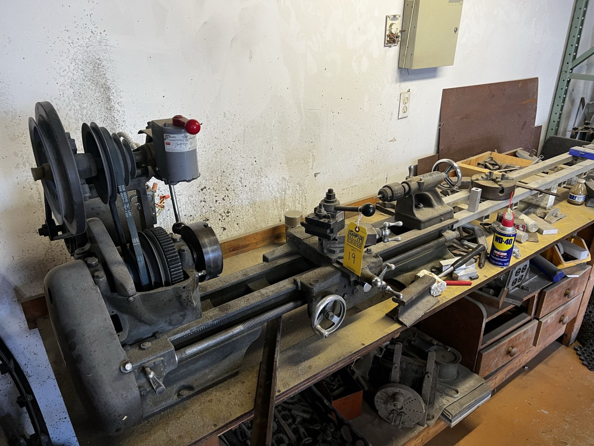 DAYTON BENCH LATHE WITH BENCH & CONTENTS (LOCATED IN WEST PALM BEACH, FL) - Image 2 of 6