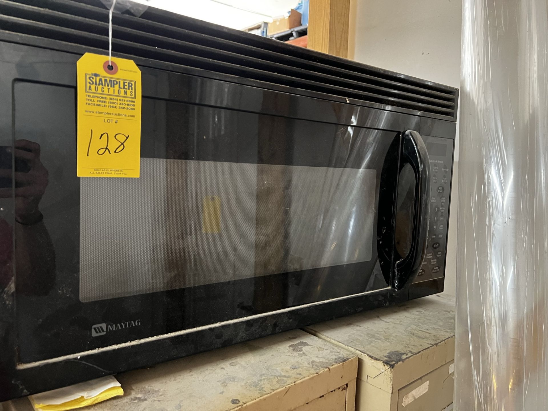 MAYTAG OVER THE RANGE BLACK MICROWAVE (LOCATED IN WEST PALM BEACH, FL)