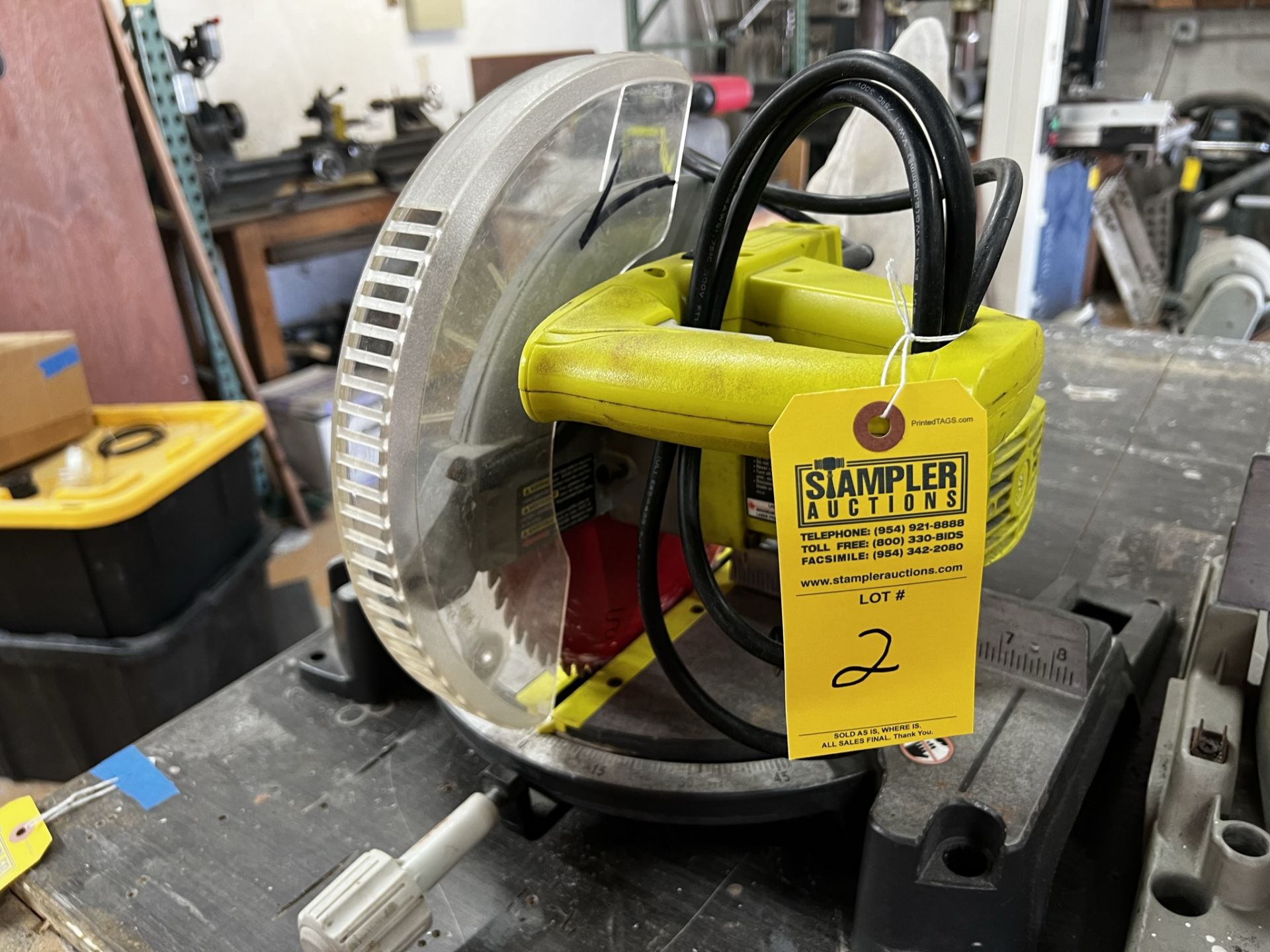 RYOBI CHOP SAW (LOCATED IN WEST PALM BEACH, FL)