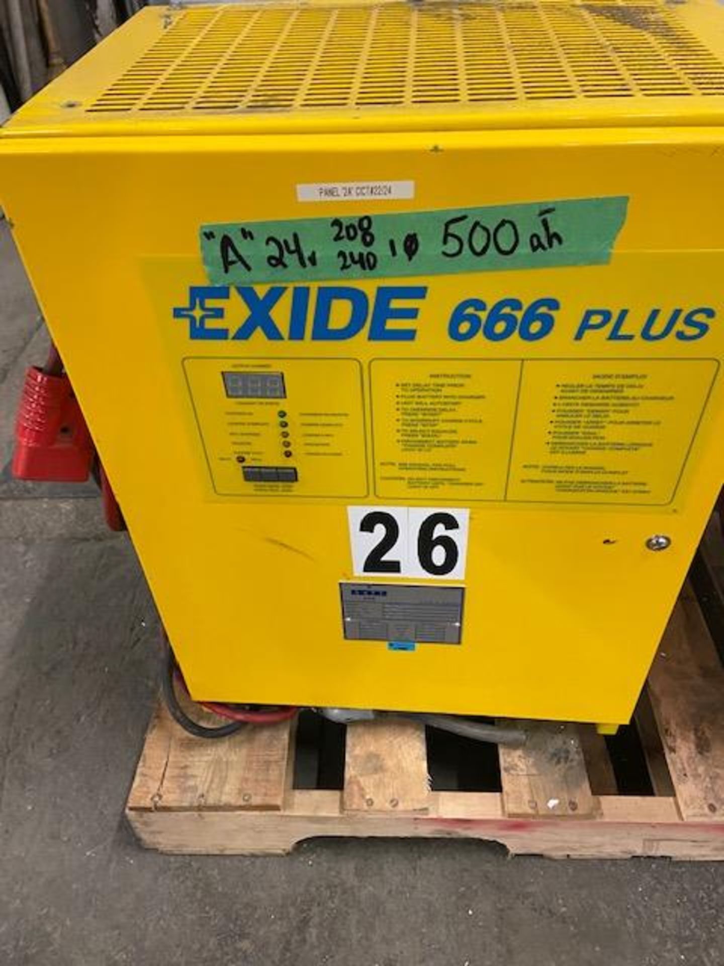 Exide 666 Plus 24V Forklift Battery Charger