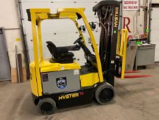 FREE CUSTOMS - 2011 Hyster 5000lbs Capacity Forklift Electric with 4-STAGE MAST with sideshift MINT