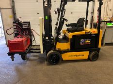 FREE CUSTOMS - 2008 Yale 6500lbs Capacity Forklift Electric with 3-STAGE MAST sideshift (battery