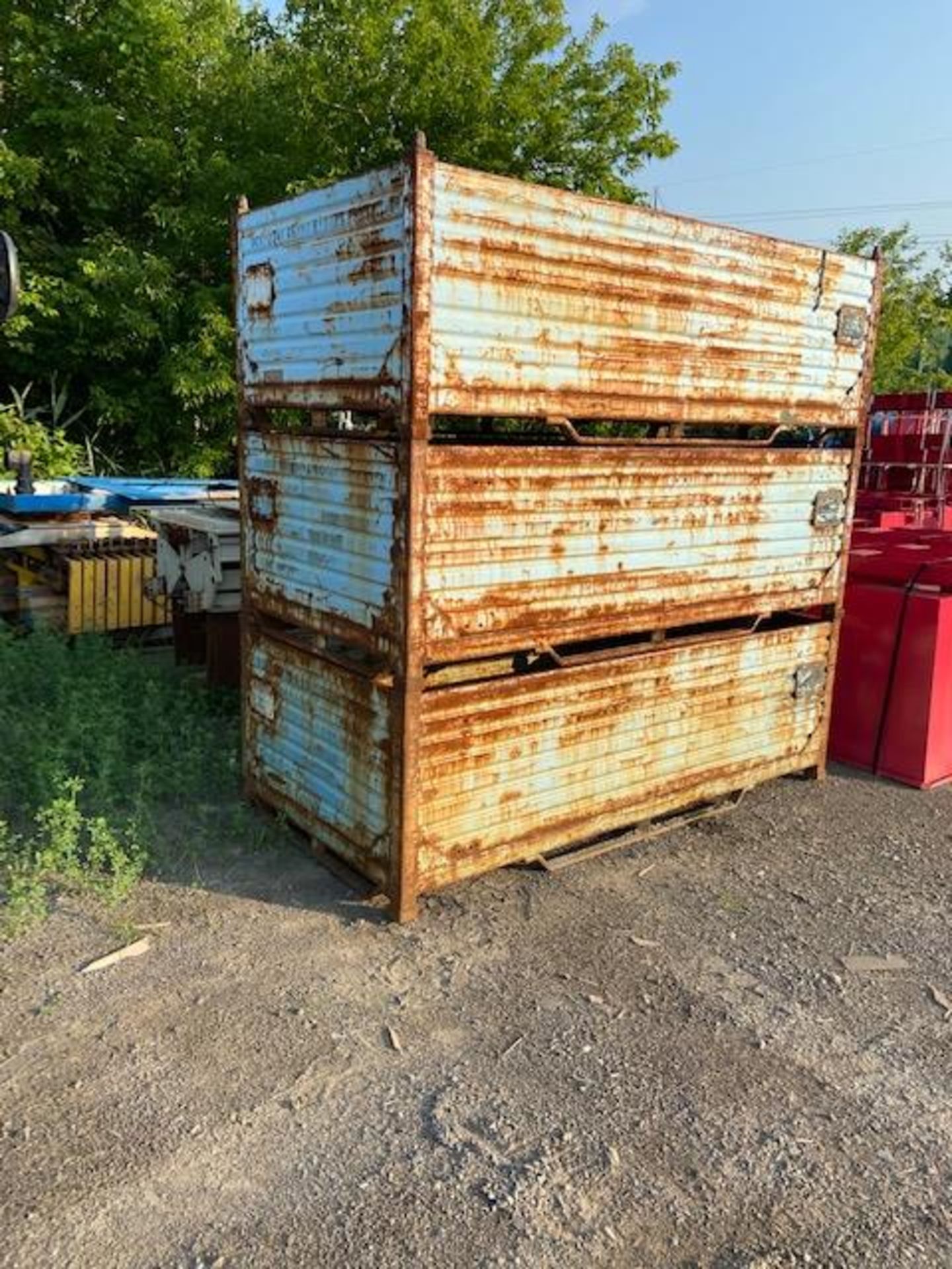 Lot of 3 (3 units) Heavy Duty LARGE Stackable Baskets bins 96x48x30" each