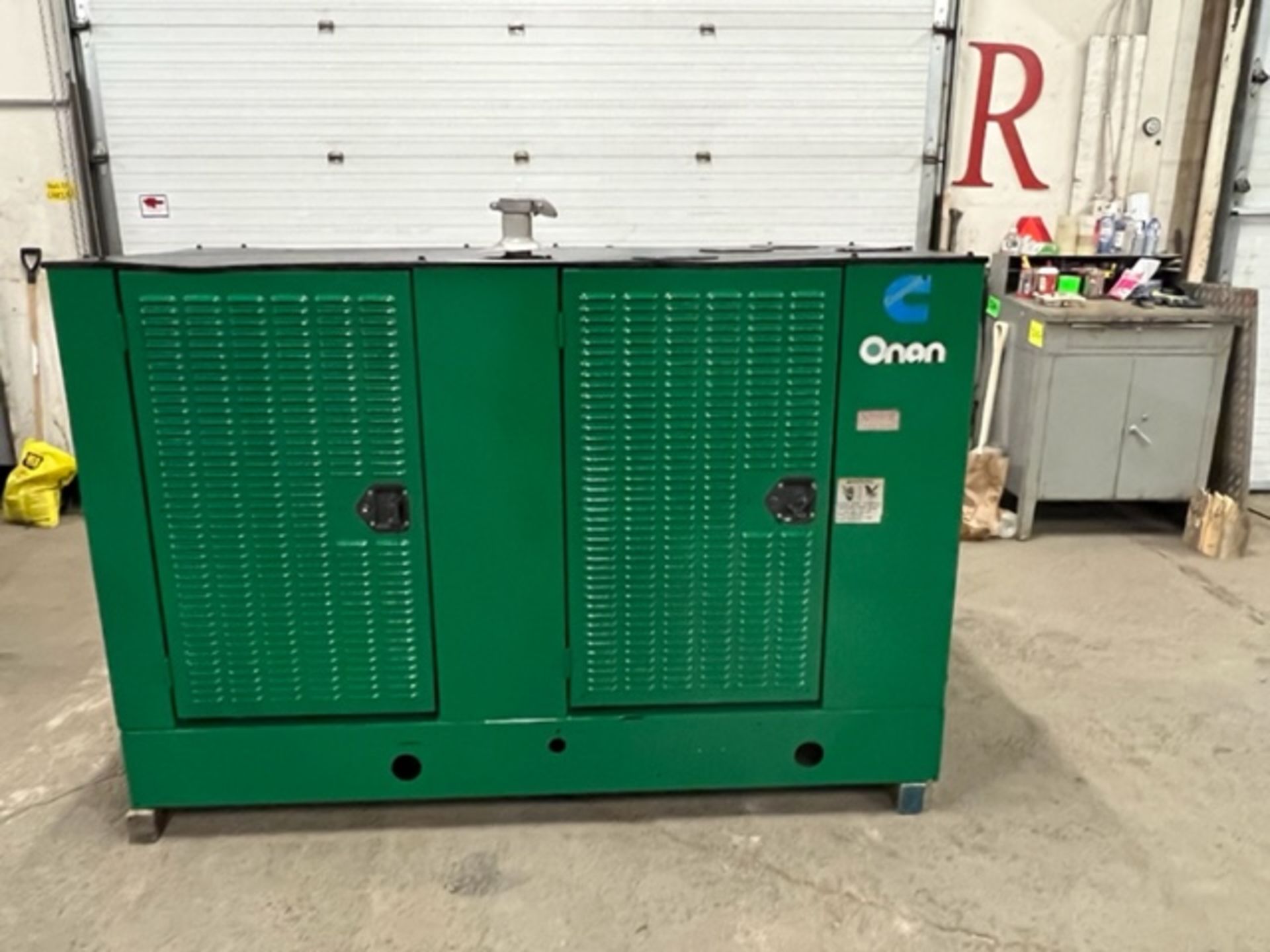 Onan Gen Set Generator Cummins Unit - Model No. 35GGFB, 386 Hours with Transfer Switch Model No. 225