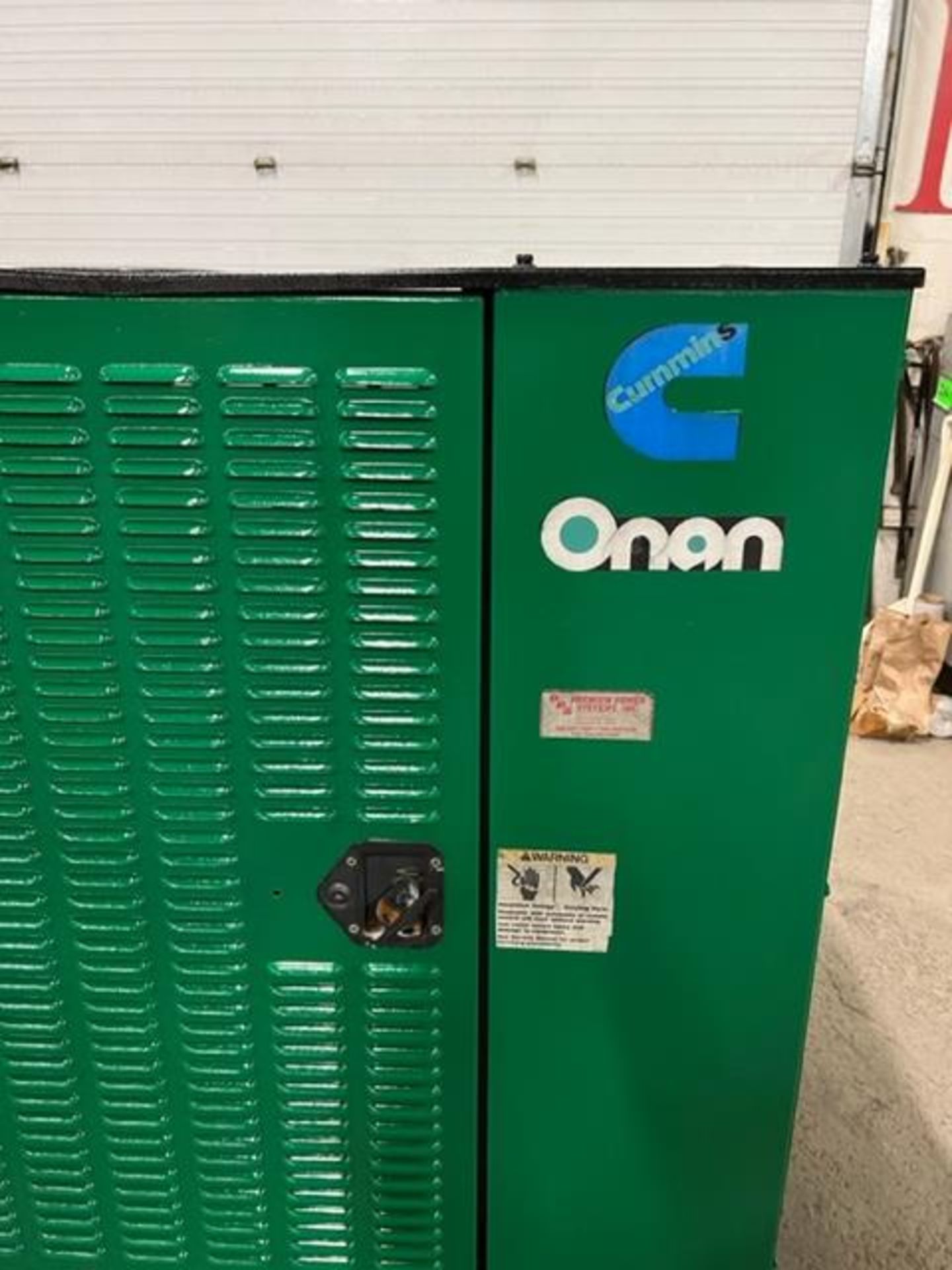Onan Gen Set Generator Cummins Unit - Model No. 35GGFB, 386 Hours with Transfer Switch Model No. 225 - Image 2 of 7