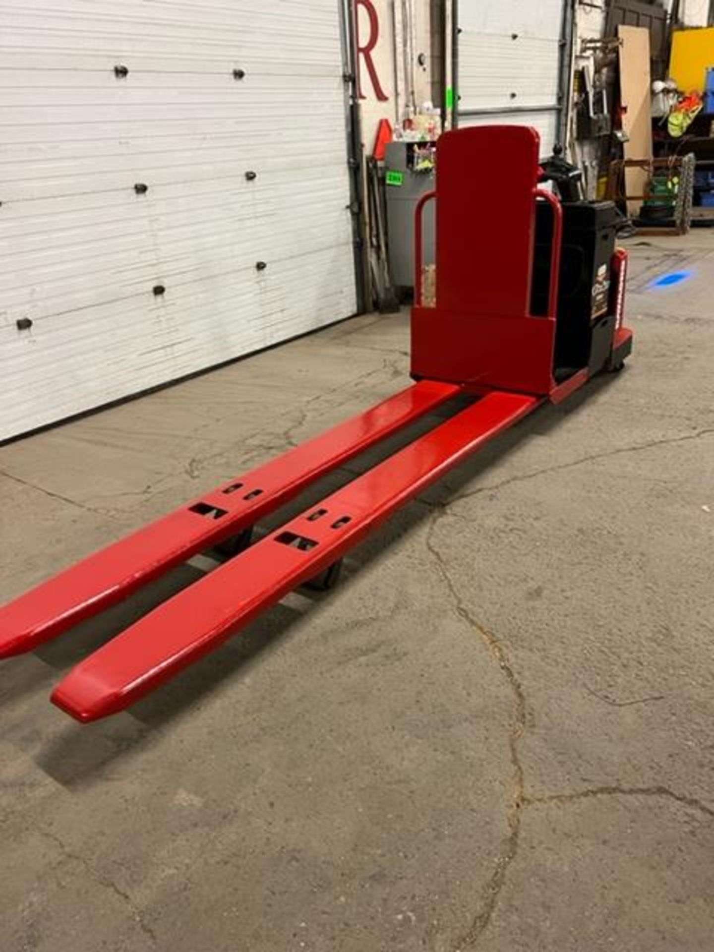 MINT Raymond Electric Walk Behind Walkie 8' LONG FORKS 6000lbs capacity Powered Pallet Cart Lift - Image 3 of 3