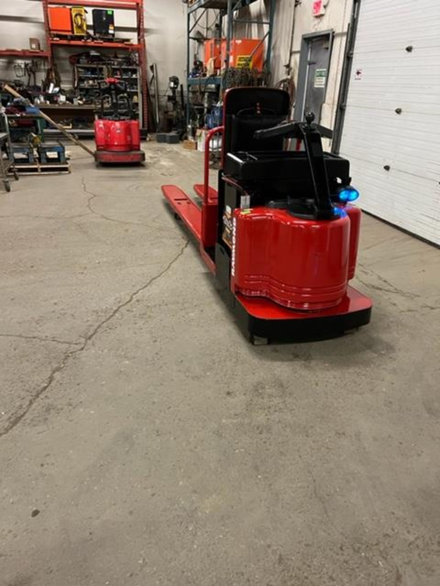 MINT Raymond Electric Walk Behind Walkie 8' LONG FORKS 6000lbs capacity Powered Pallet Cart Lift - Image 3 of 3