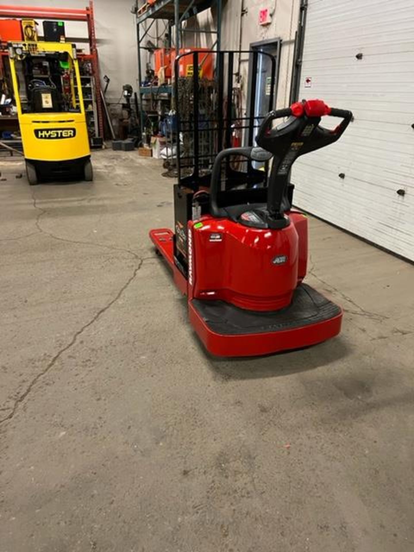 2009 Raymond Electric Ride on Powered Pallet Cart Lift 6000lbs capacity 4' Long with LOW HOURS - Image 2 of 3